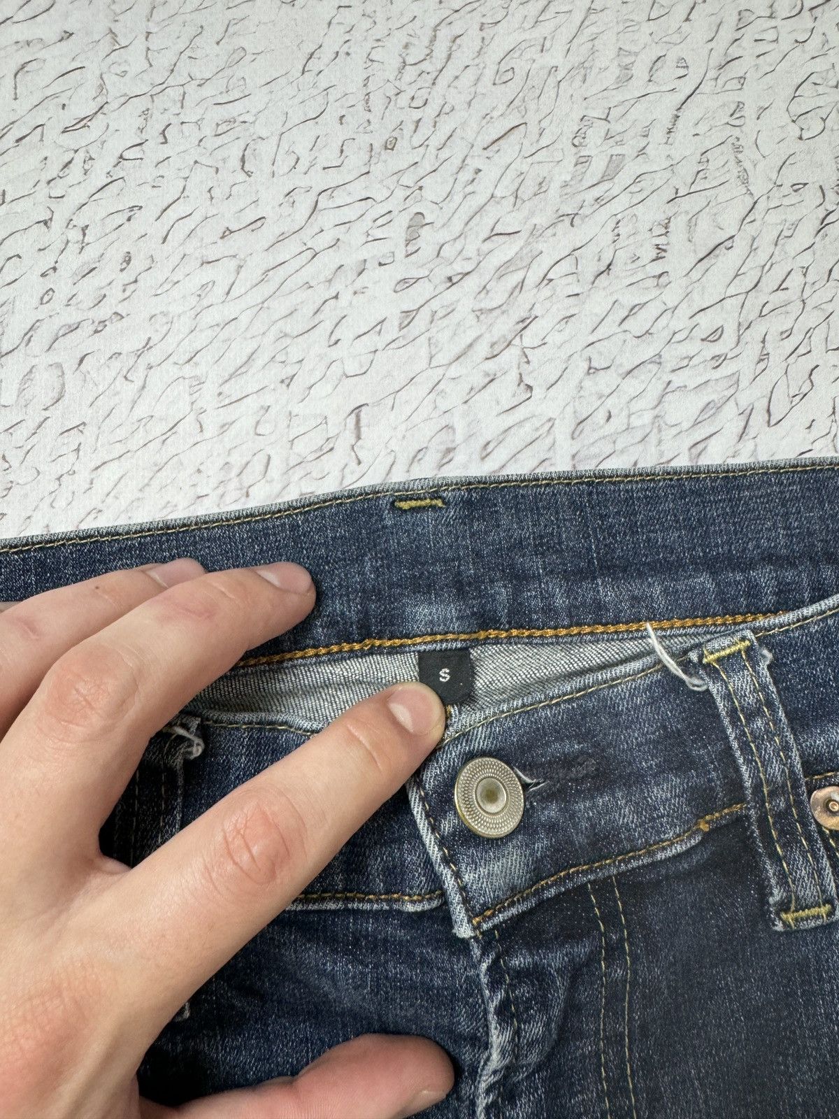 Japanese Brand × Muji Muji Japan blue distressed denim hand painted casual jeans Size US 30 / EU 46 - 9 Thumbnail