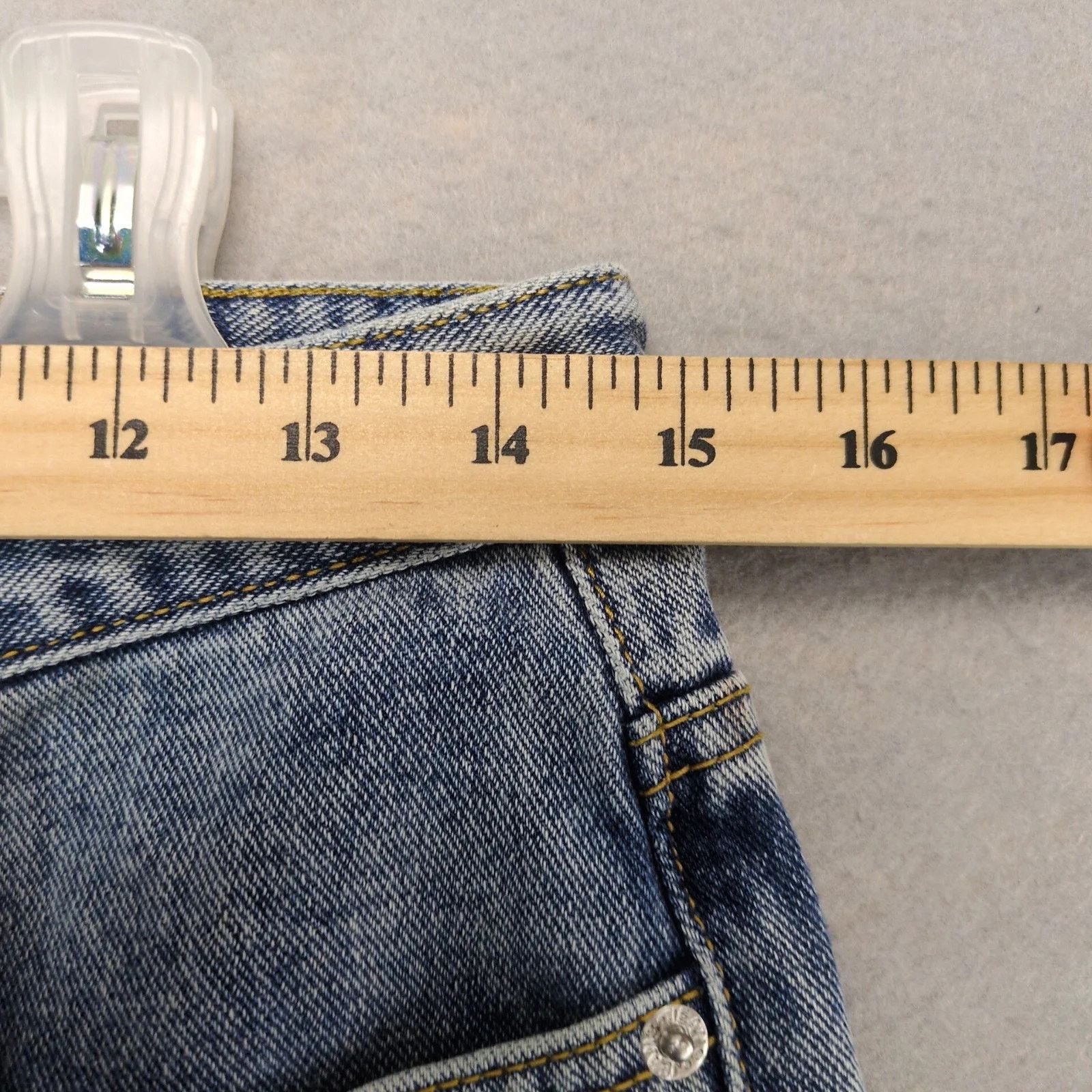 Other PrettyLittleThing Vintage Wash Ripped Longline Jean Shorts 6 Size 28" / US 6 / IT 42 - 5 Thumbnail