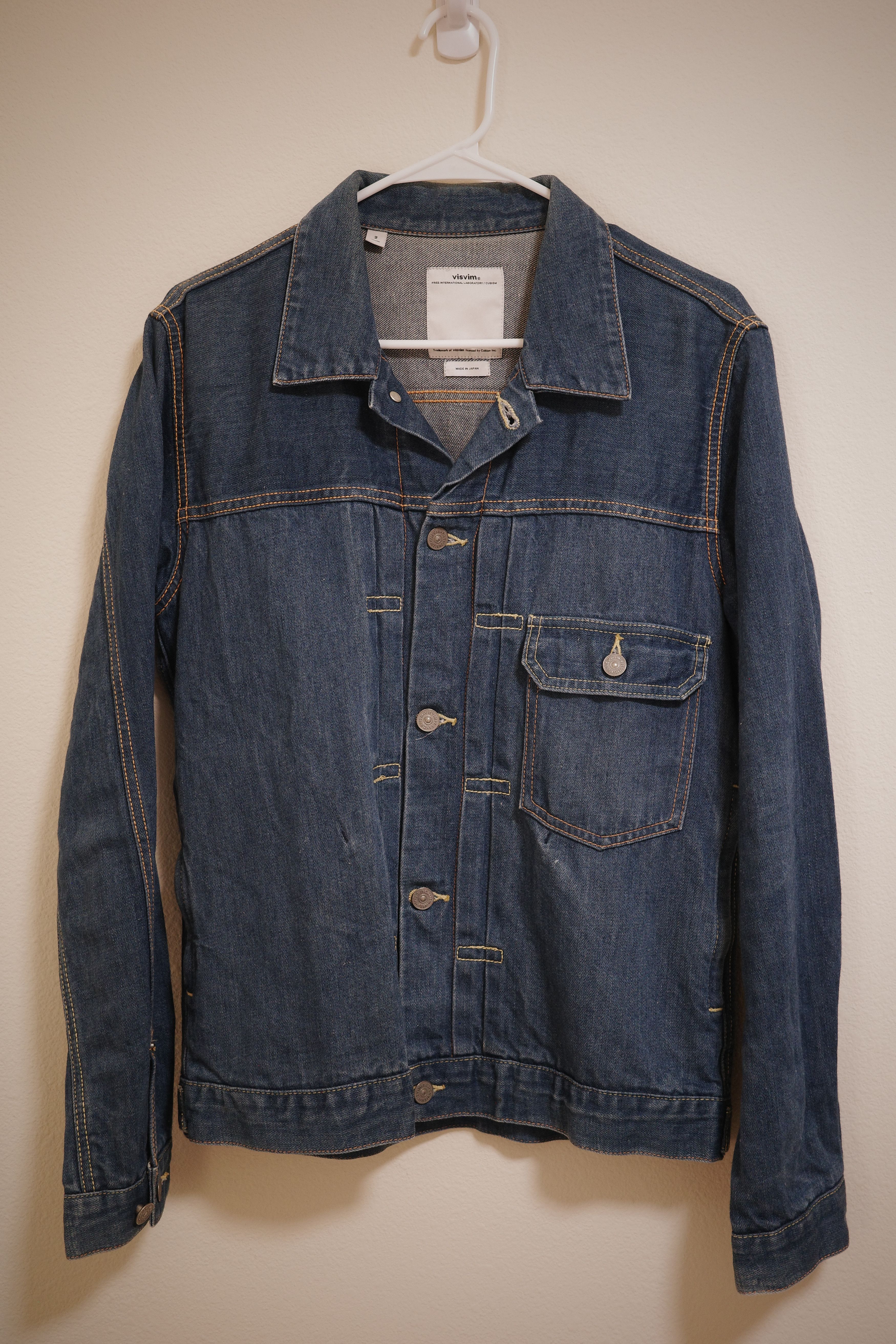 ジャケット・アウター VISVIM SOCIAL SCULPTURE 102 JKT ONE WASH M] Visvim 13SS SS SOCIAL SCULPTURE 102 JKT ONE WASH DENIM