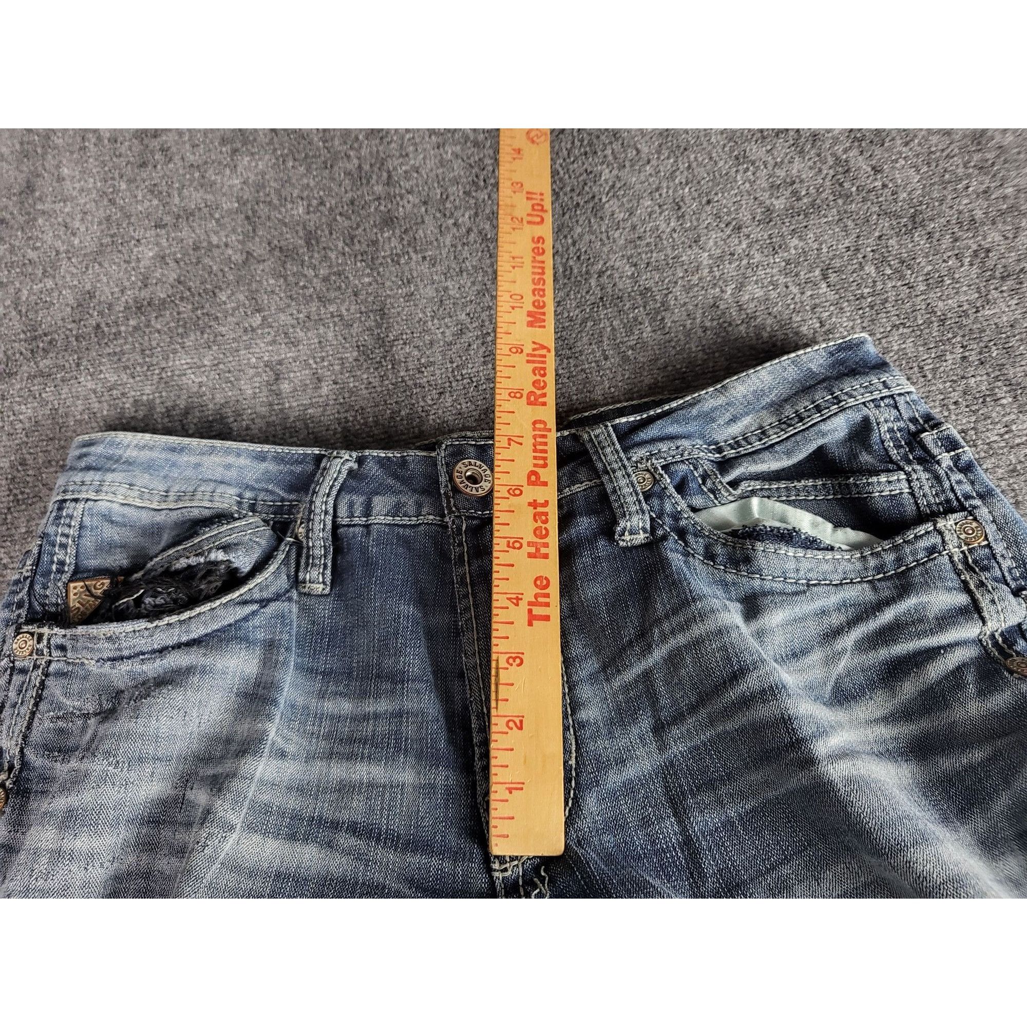 Salvage Salvage Mayhem Buckle Jeans Men Sz 33R Straight SLVG 23-460 Size US 33 - 3 Thumbnail