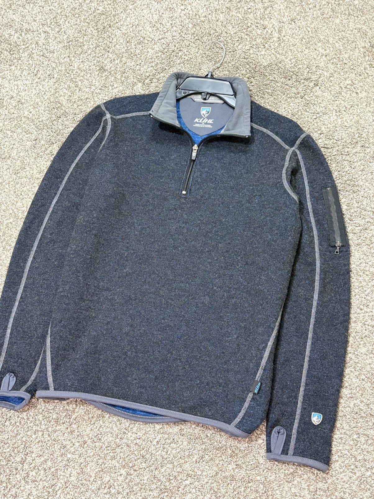 Kuhl Kuhl Chianti Fleece Wool Sweater Mens Small 1/4 Zip Pullover Size US S / EU 44-46 / 1 - 3 Thumbnail