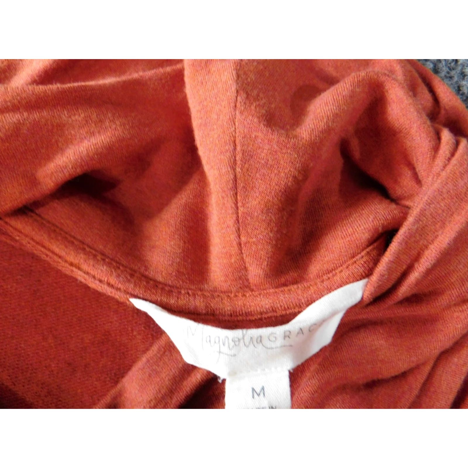 Vintage Magnolia Grace Womens Sweater Medium Orange Crew Neck Long Sleeve Pullover Knit Stretch Casual Winter Classic M Size M / US 6-8 / IT 42-44 - 5 Thumbnail