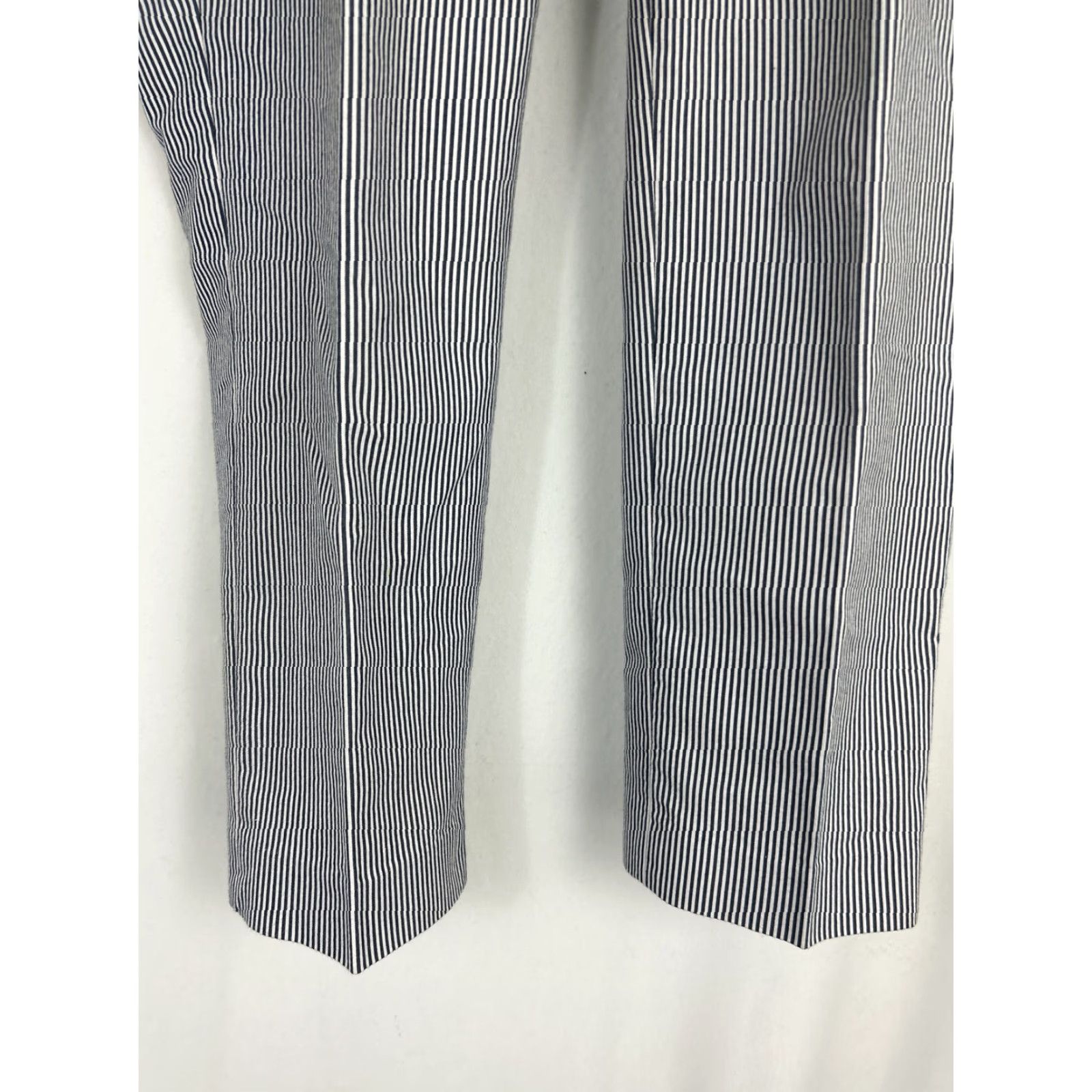 Gap Gap Pants Slim Cropped Women's 4 Multicolor Blue White Pinstripe 32x27 Cotton Straight Inseam 27 In. Size 27" / US 4 / IT 40 - 2 Thumbnail