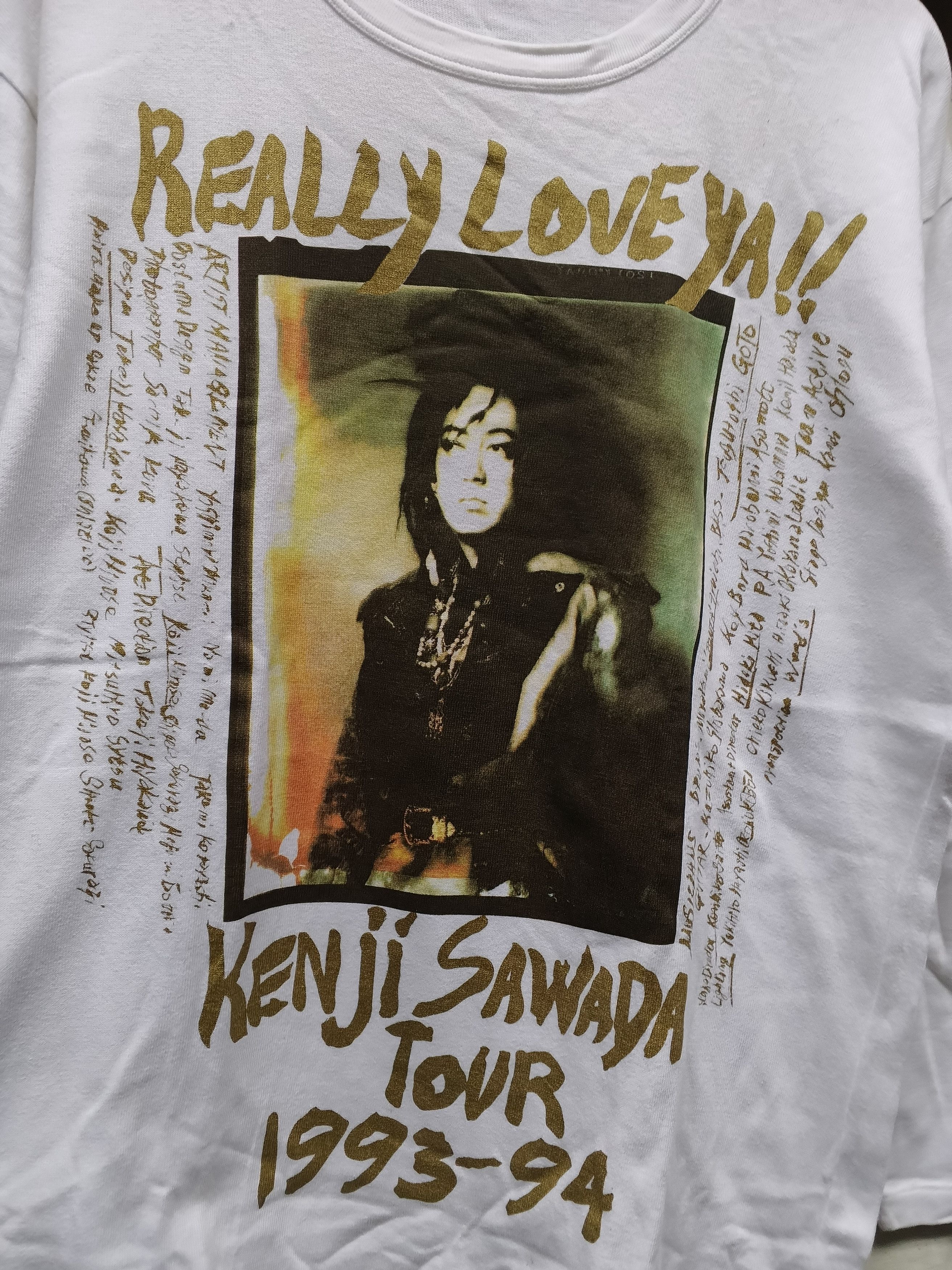 Kenji Sawada Tour Tシャツ 1993-94 Kenji Sawada Tシャツ 1993-94 TOUR
