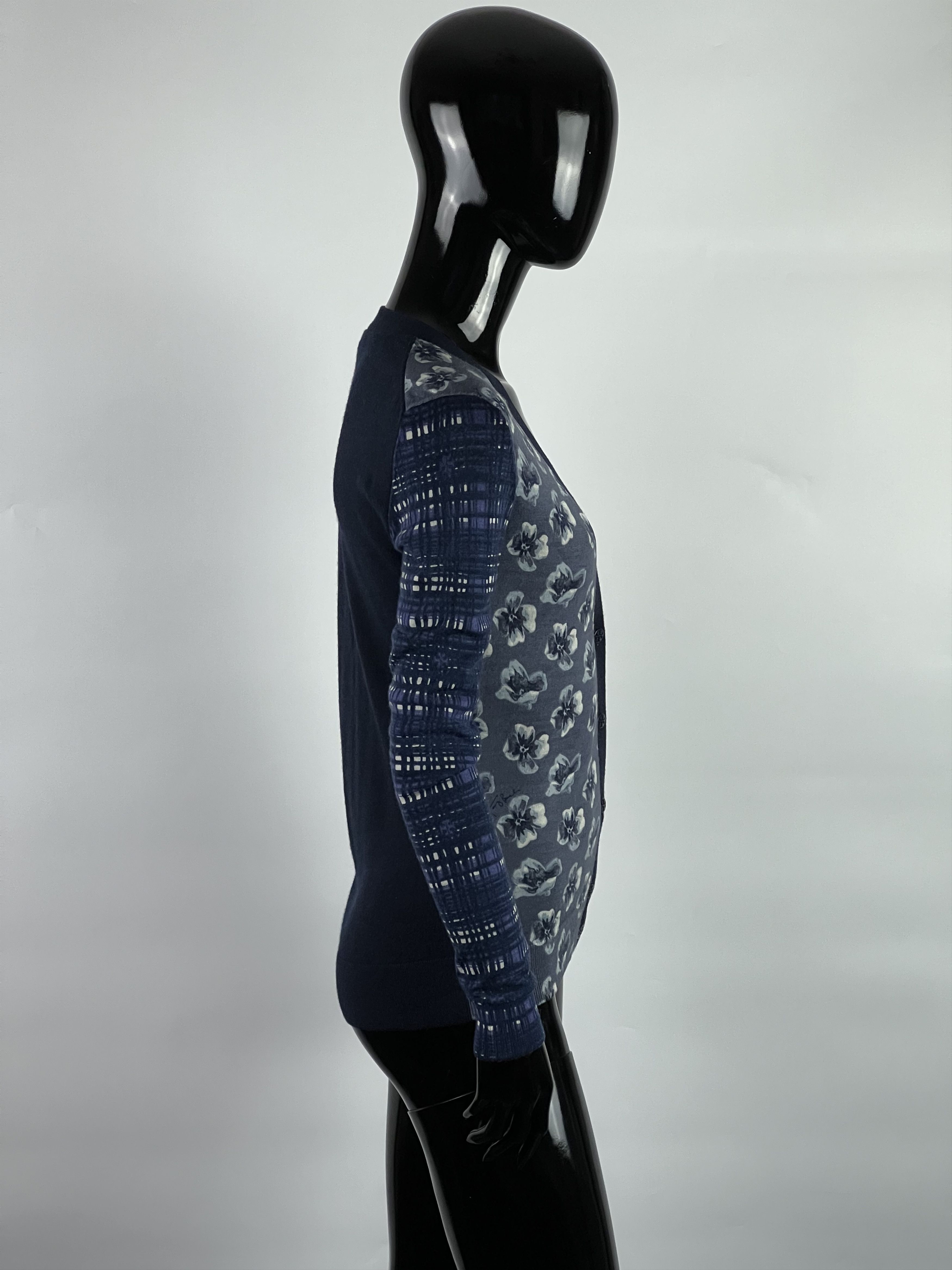 Tory Burch Tory Burch 100% Wool Floral Print Cardigan Size S Size S / US 4 / IT 40 - 2 Thumbnail