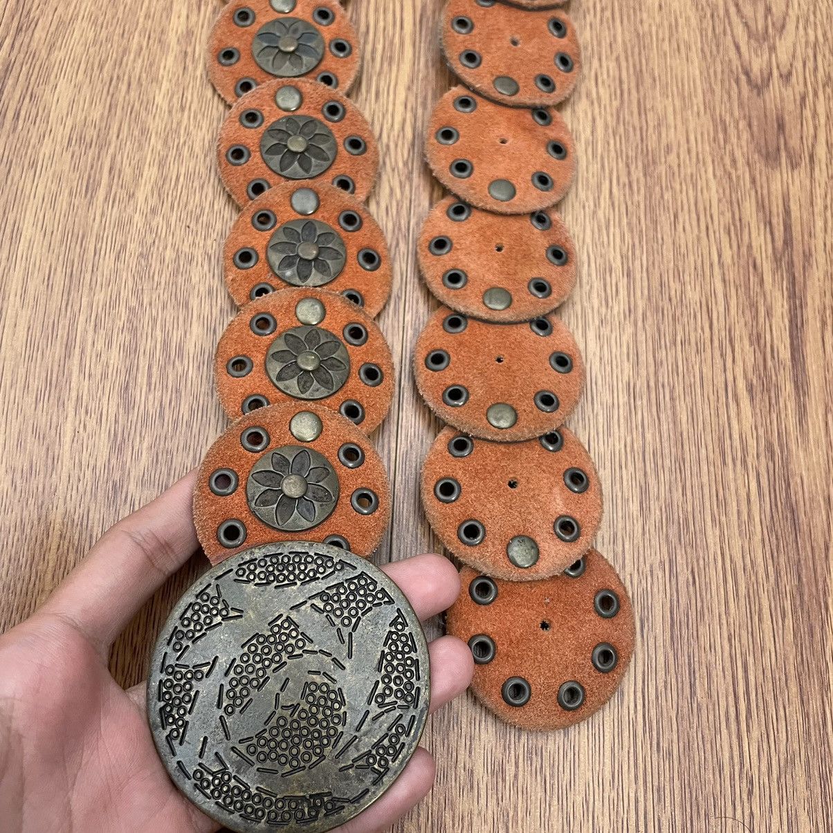 If Six Was Nine × Japanese Brand × Le Grande Bleu (L.G.B.) Brown wide circle flower belt Boho styled Size ONE SIZE - 3 Thumbnail