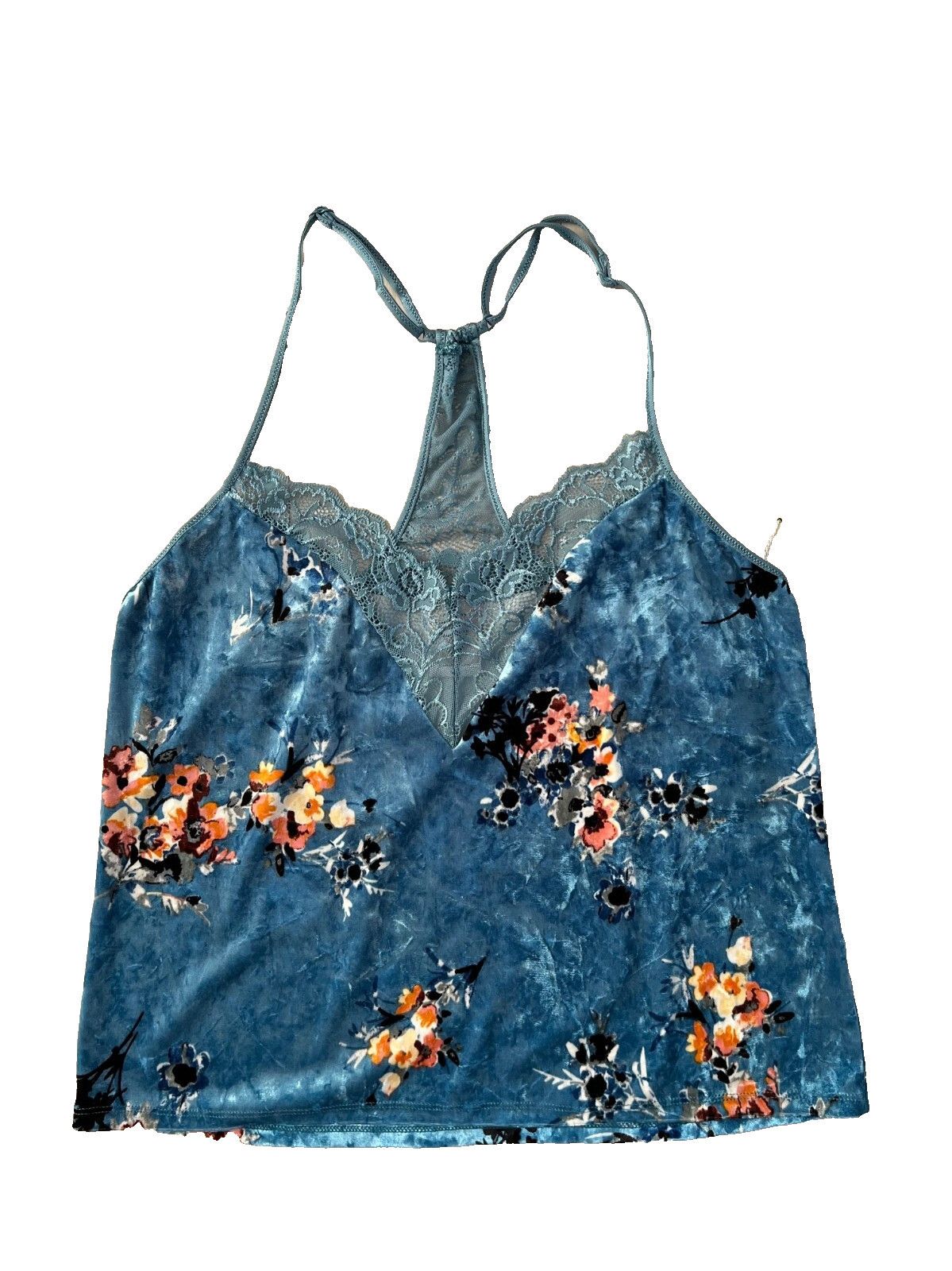 Other In Bloom Intimates Camisole Velvet Floral Tank Teal ( M ) Size M / US 6-8 / IT 42-44 - 1 Thumbnail