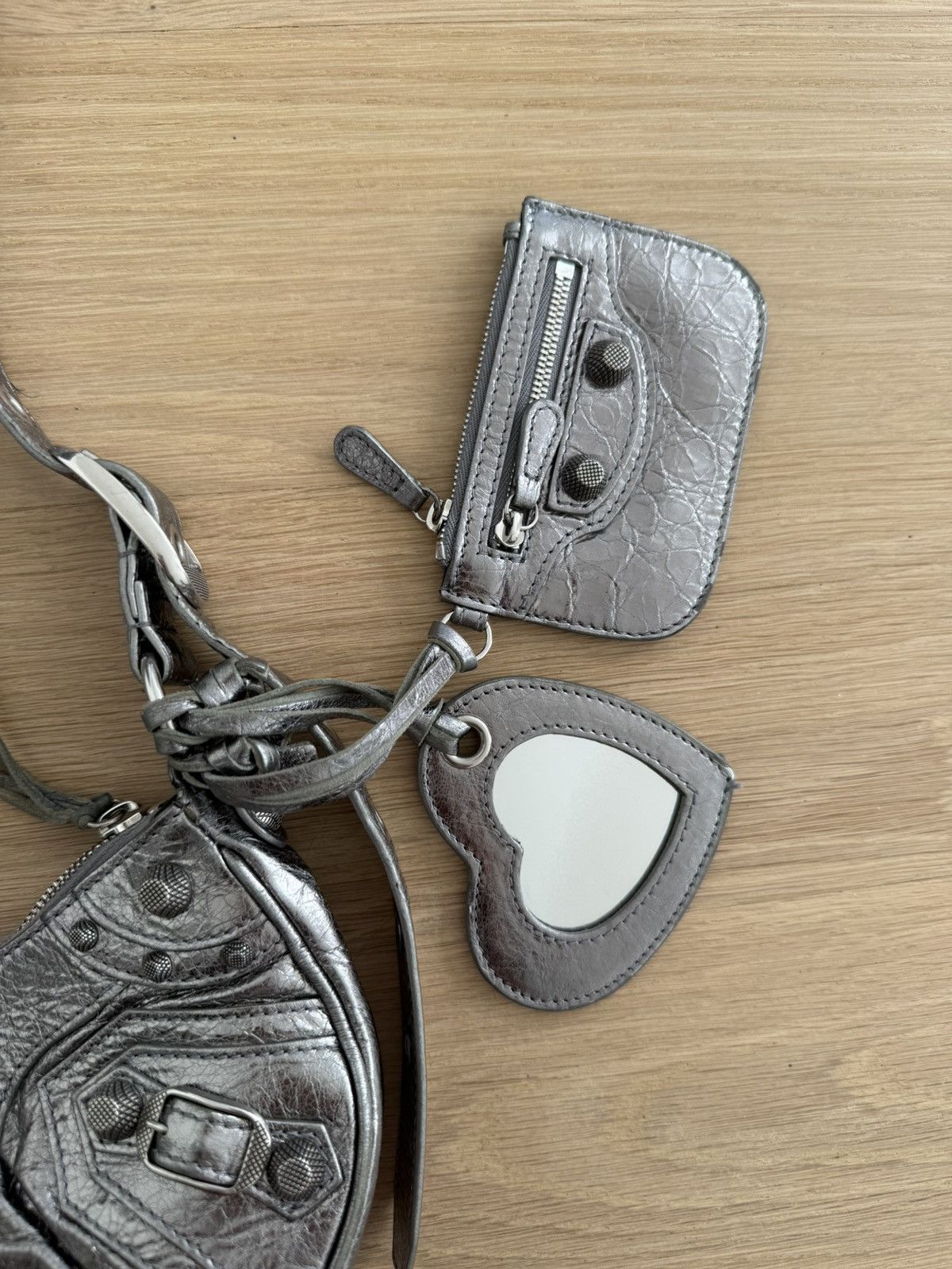 Balenciaga Balenciaga WOMEN'S LE CAGOLE SHOULDER BAG XS IN SILVER Size ONE SIZE - 3 Thumbnail