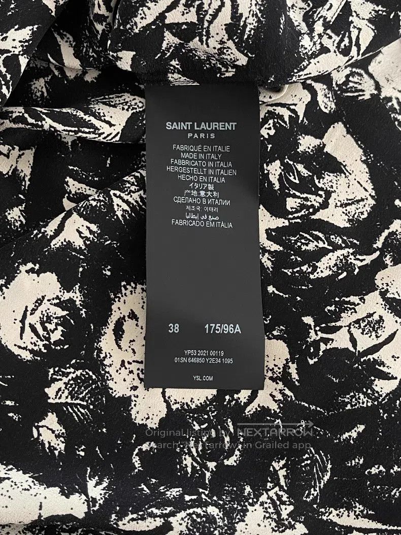 Saint Laurent Paris Saint Laurent Paris French Rose Shirt Size XS / US 0-2 / IT 36-38 - 4 Thumbnail