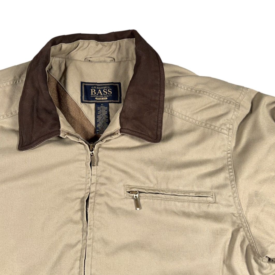 Vintage VINTAGE GH Bass Jacket Adult EXTRA LARGE Brown Barn Chore Coat Leather Trim 90s Jacket Mens XL Brown 90s Cornerstone? Size US XL / EU 56 / 4 - 2 Thumbnail