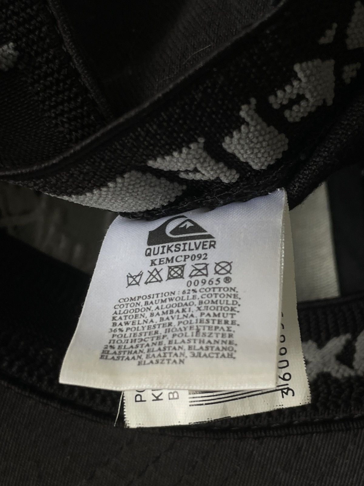 Quiksilver Vintage Quiksilver 00’s FlexFit Y2K Surf Hat Cap Black RARE Size ONE SIZE - 6 Thumbnail