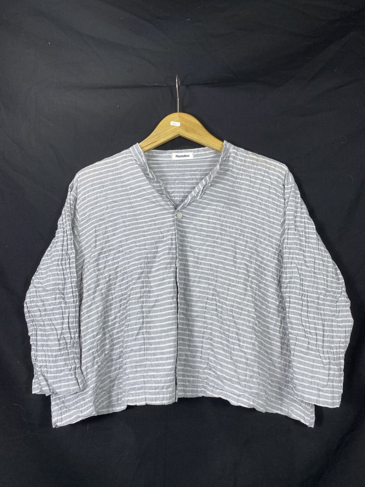 Issey Miyake Plantation Stripe Button Shirt