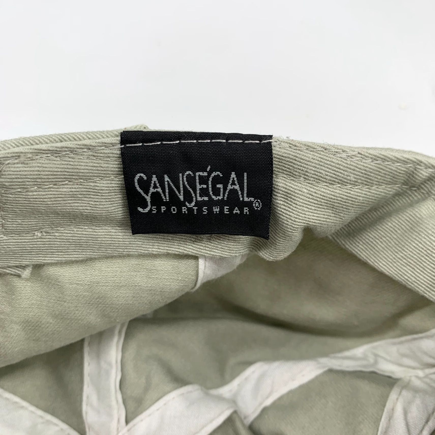 Vintage Sansegal Sportswear Snapback Cap Men's Green Beige One Size Adjustable Stripe? Wait. Size ONE SIZE - 5 Thumbnail