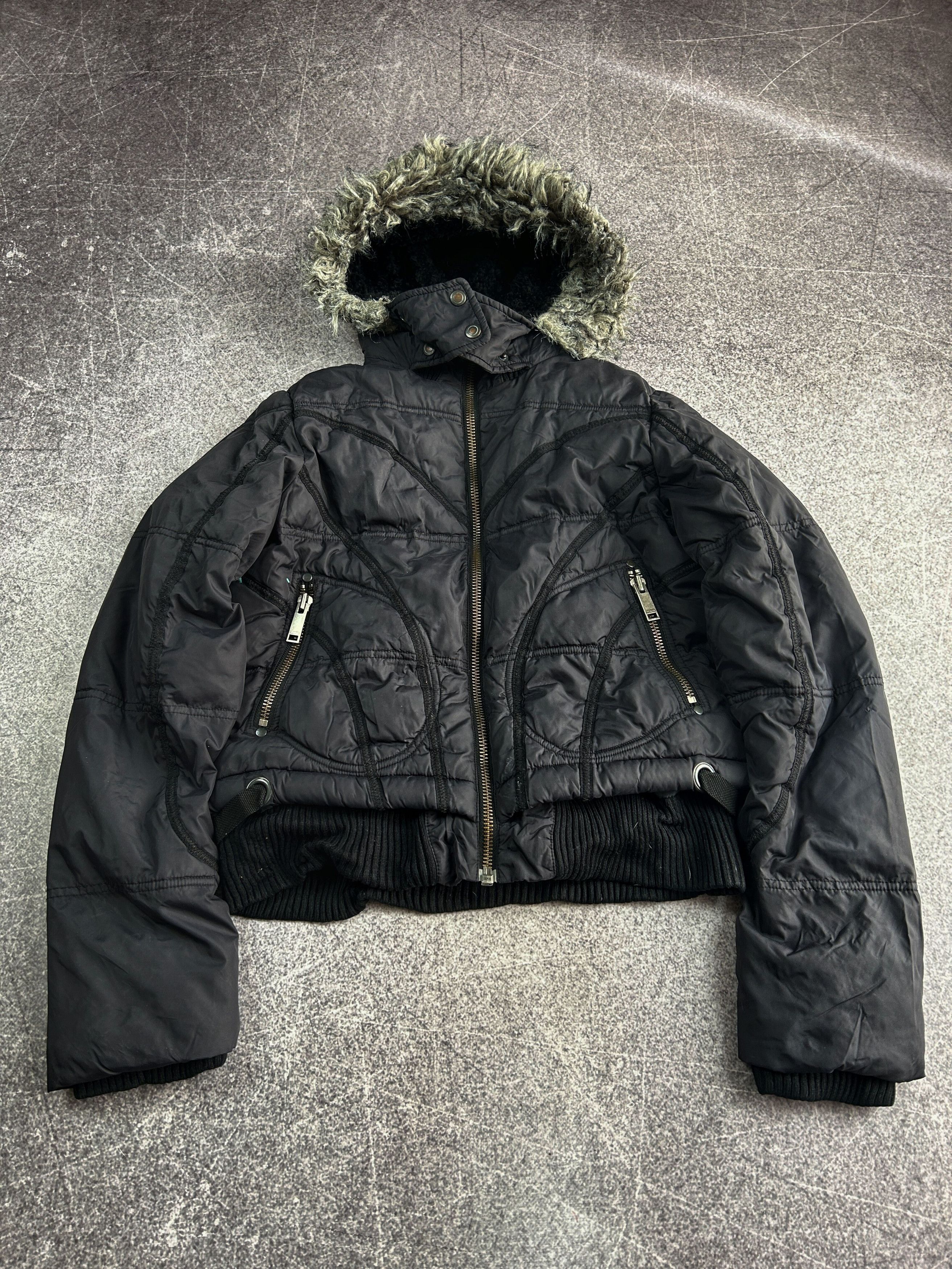 Vintage VTG Junya Watanabe Rick Owens Style Cargo Fur Jacket 90s Size US S / EU 44-46 / 1 - 2 Thumbnail