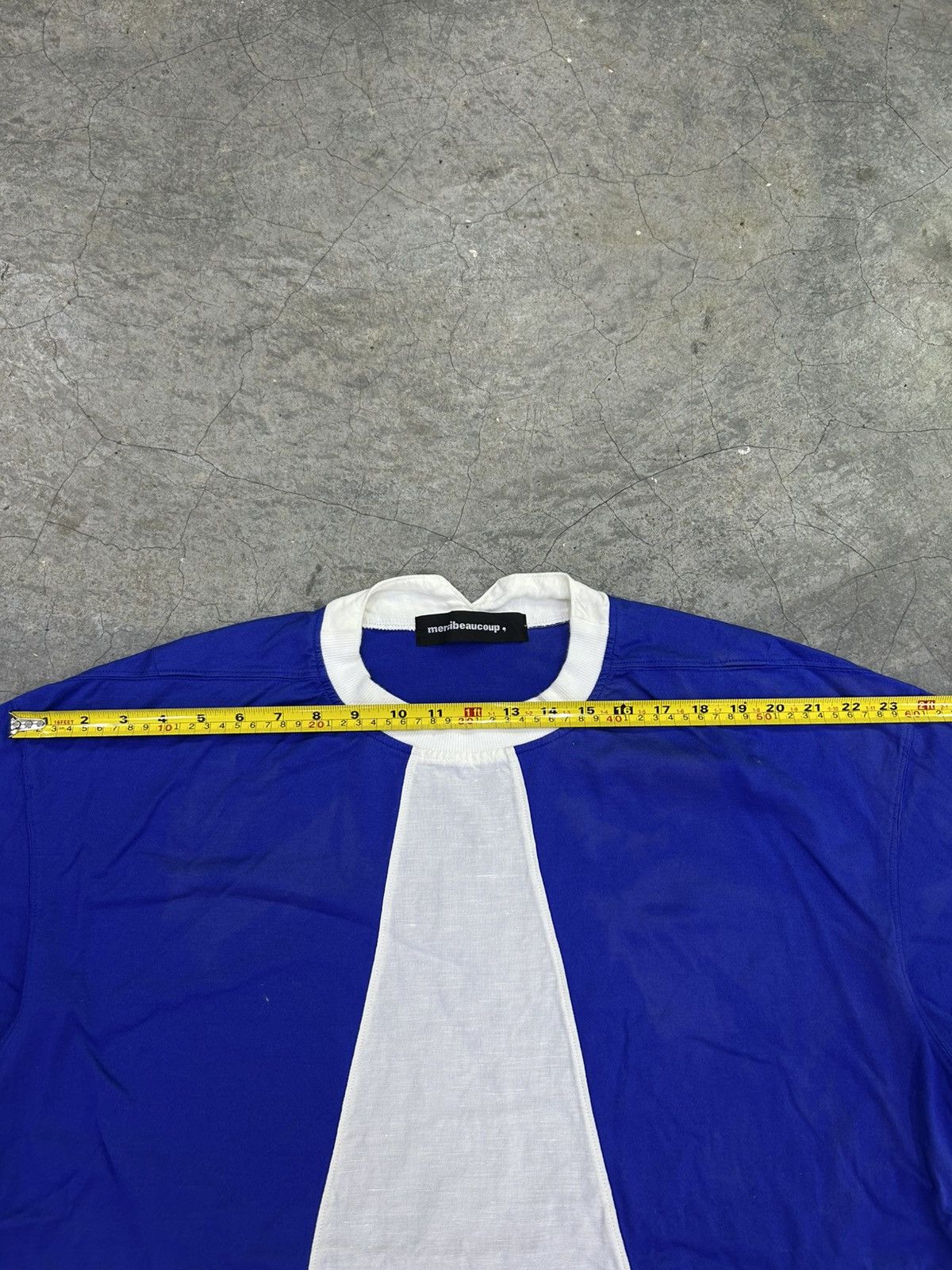 mercibeaucoup Mercibeaucoup Blue & White Geometric Panel Tee Size US L / EU 52-54 / 3 - 10 Thumbnail