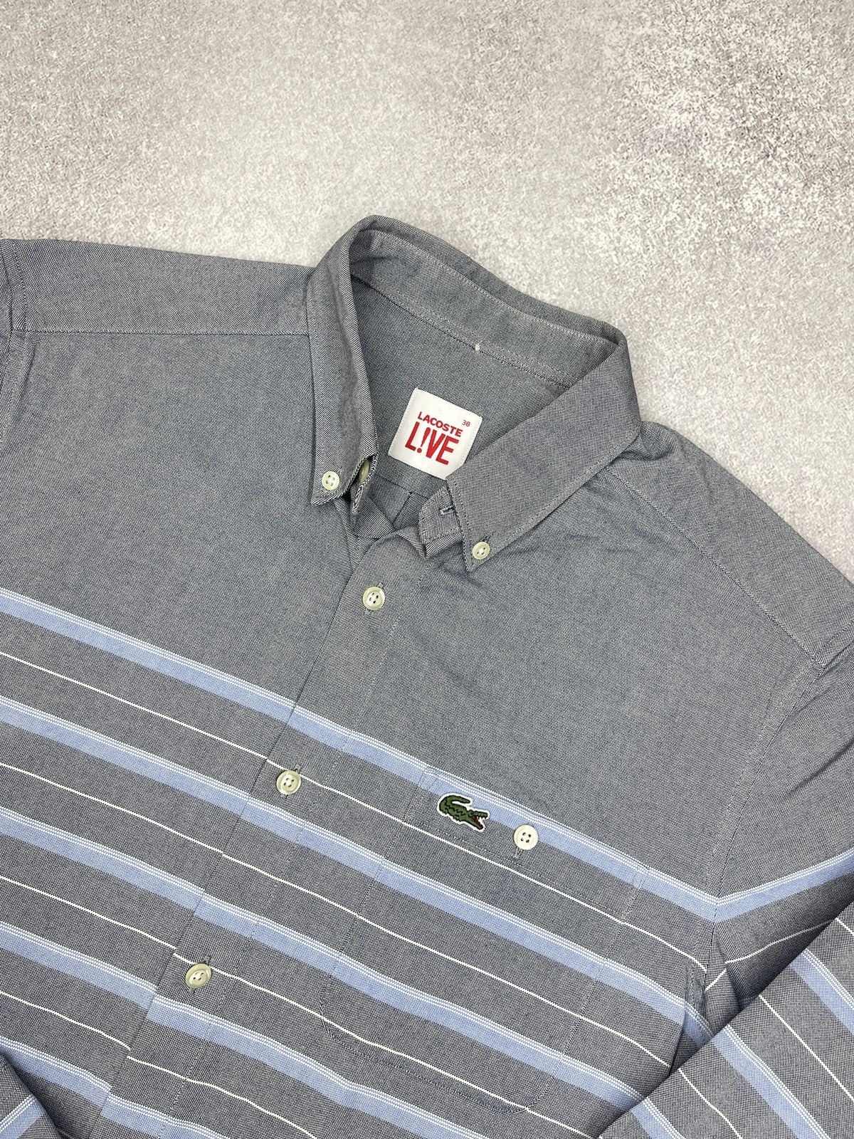 Lacoste Mens Lacoste Shirt Striped Blue Size M Size US M / EU 48-50 / 2 - 3 Thumbnail