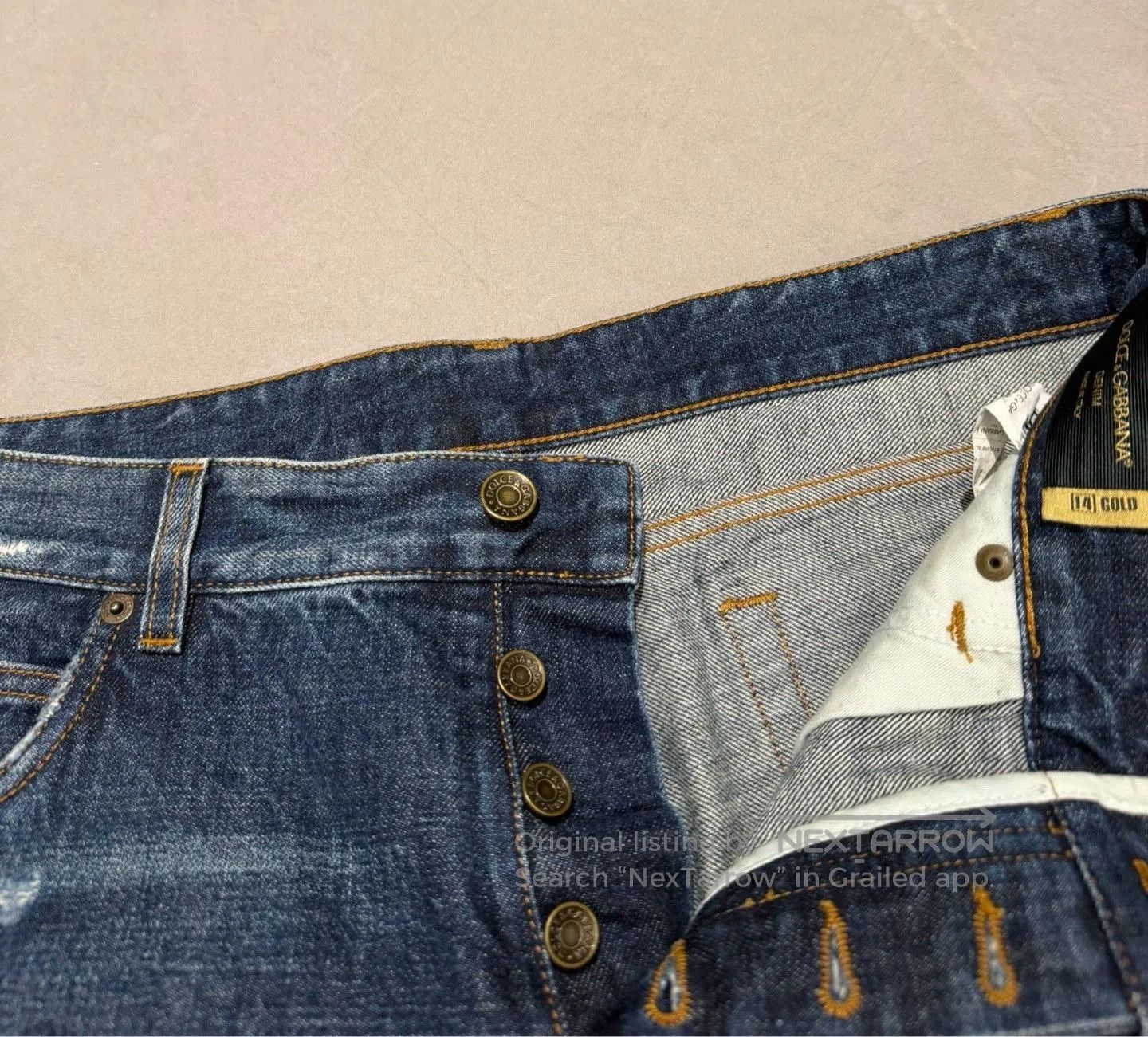 Dolce & Gabbana Dolce & Gabbana Heavy Embroidery Men's Jeans. Size US 34 / EU 50 - 8 Thumbnail