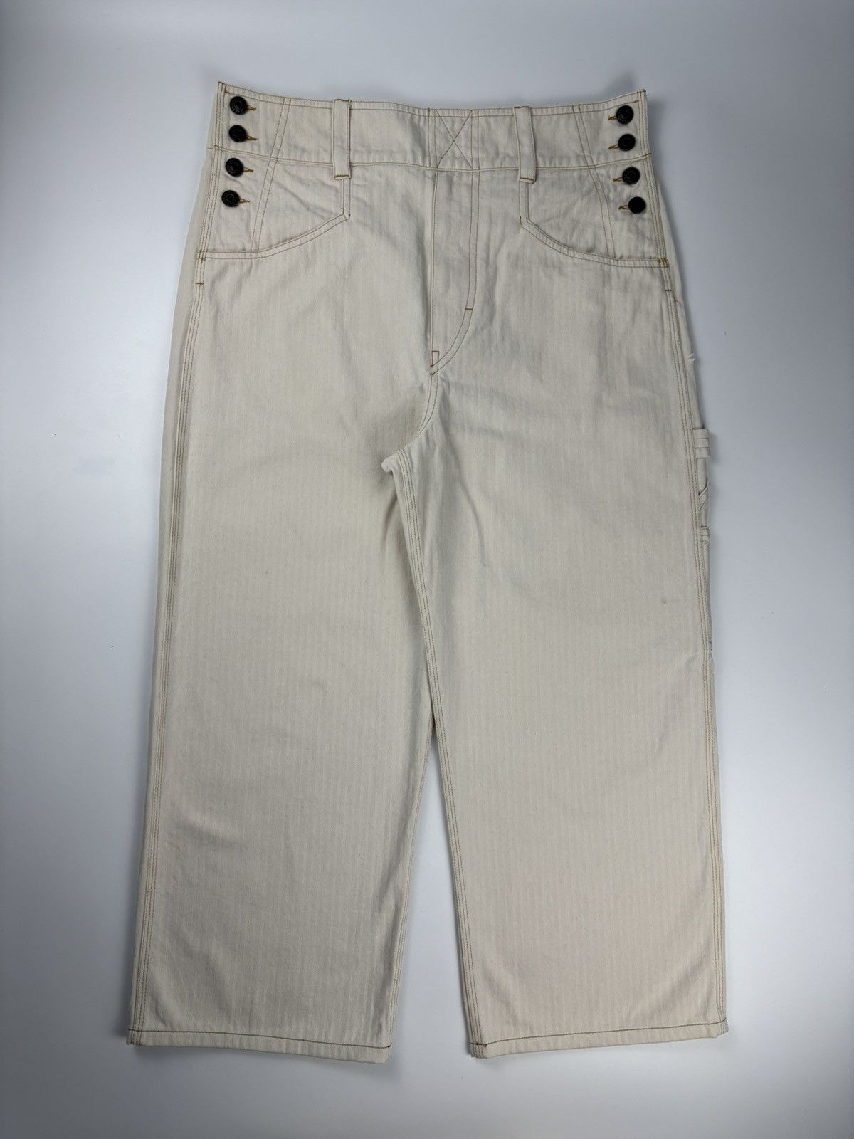Isabel Marant Myler Herringbone Wide Leg Pant Size 28" / US 6 / IT 42 - 3 Thumbnail