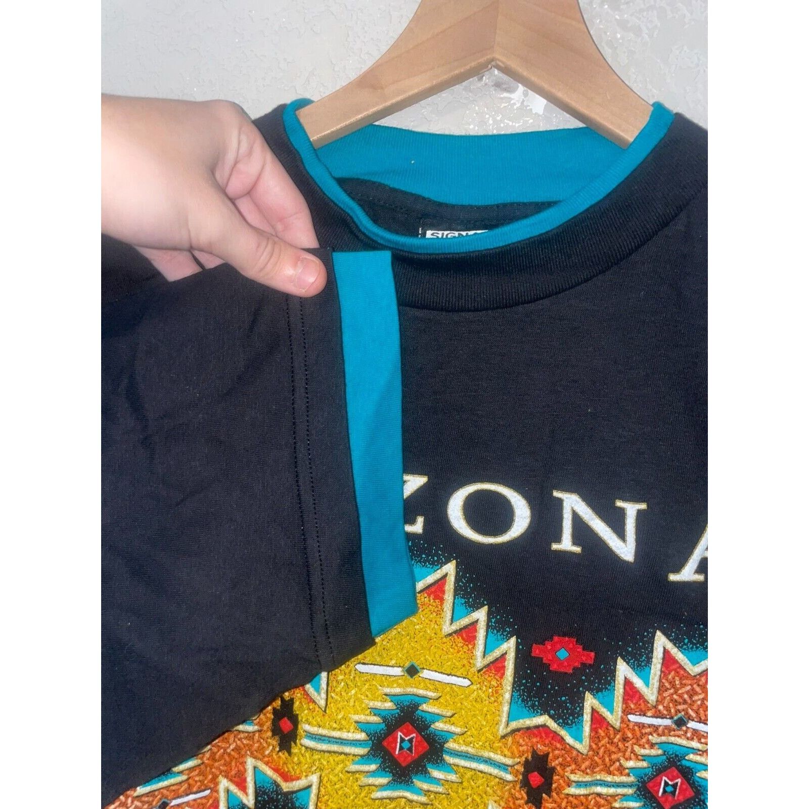 Vintage Vintage Arizona Shirt Western Tribal Graphic Black Large Tee Size US L / EU 52-54 / 3 - 6 Thumbnail