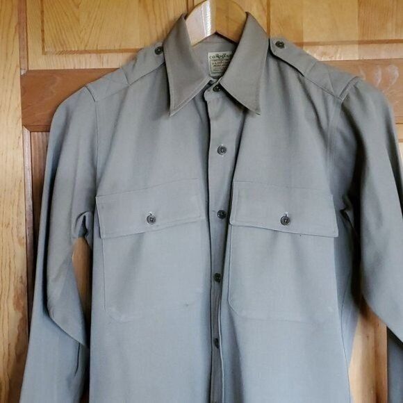 Vintage Command Vintage Military U.S Officers 100% Wool Tan Long Sle Size US M / EU 48-50 / 2 - 2 Thumbnail
