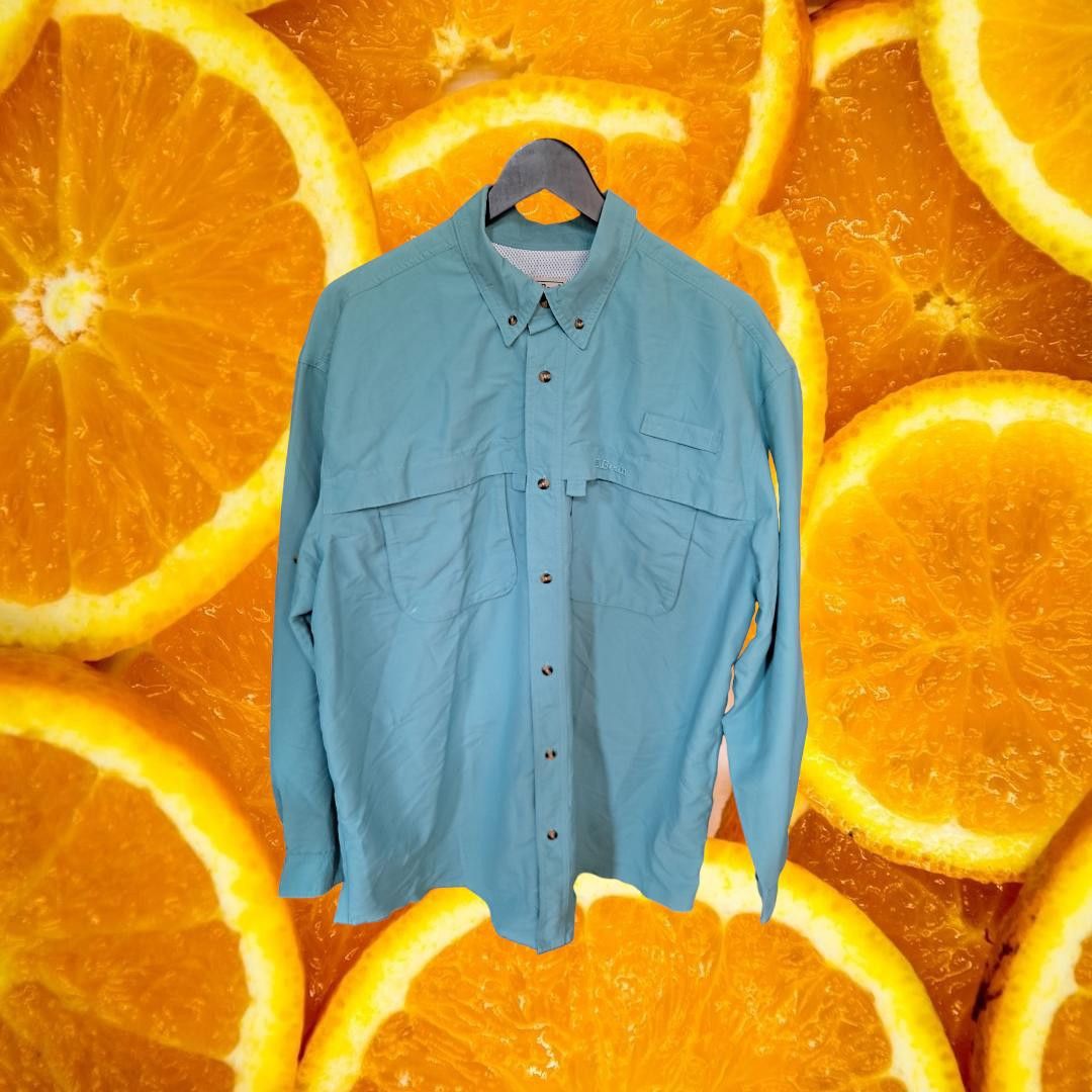 L.L. Bean L.L. Bean Light Blue Button Up Windbreaker Shirt Size L Size US L / EU 52-54 / 3 - 1 Thumbnail