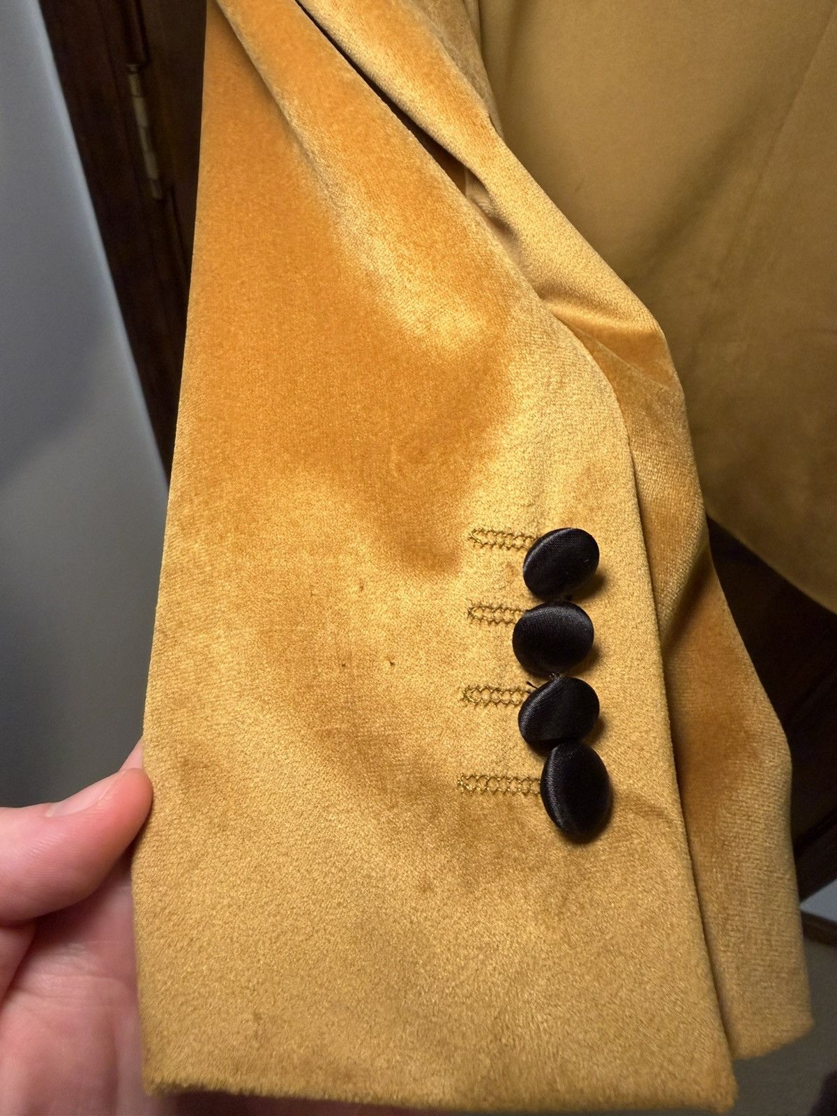 Other Golden Velvet Tuxedo Blazer Size 36R - 6 Thumbnail