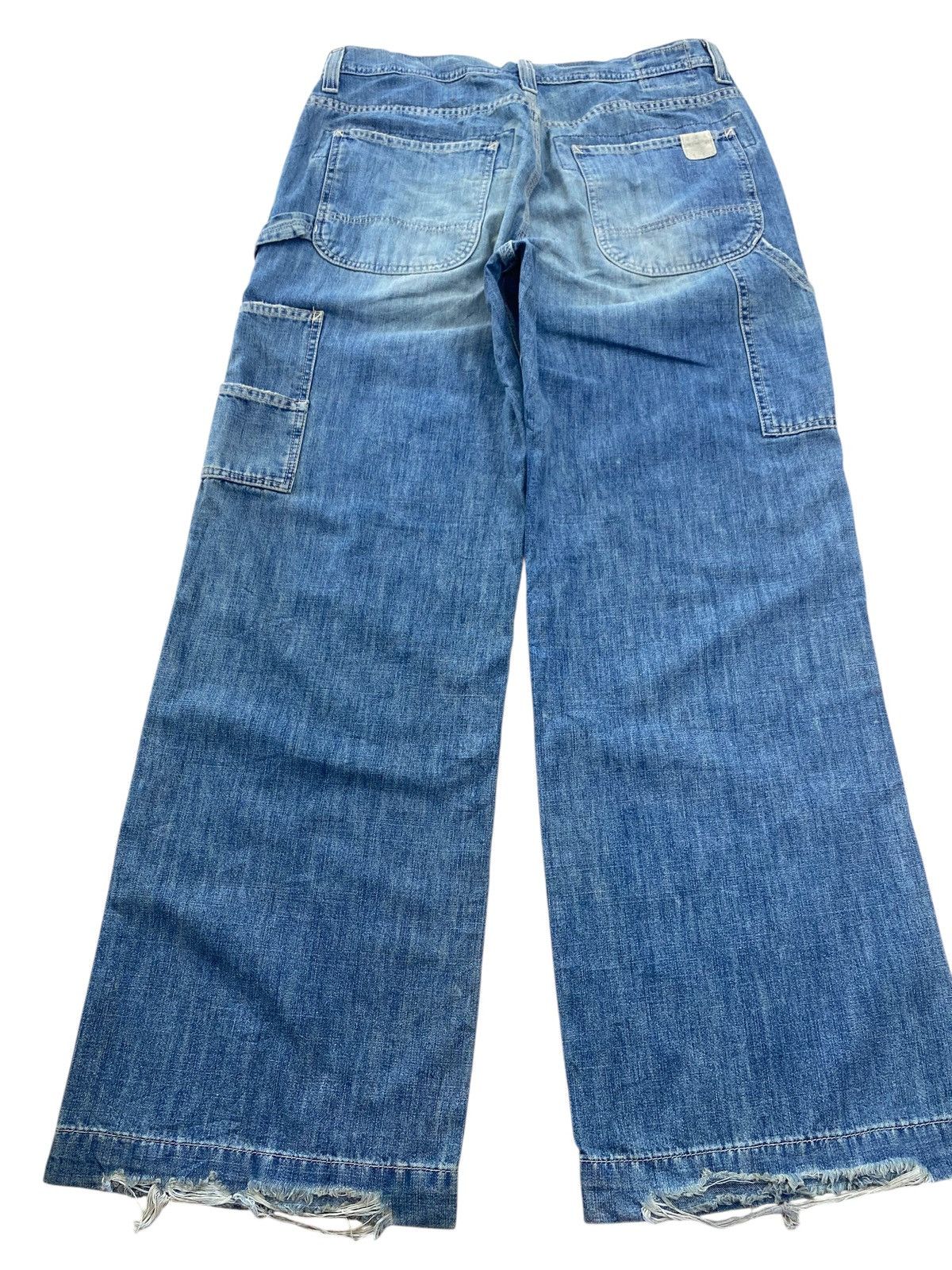 Abercrombie & Fitch Abercrombie And Fitch Faded Wash Carpenter Style Baggy Jeans Size US 34 / EU 50 - 3 Thumbnail