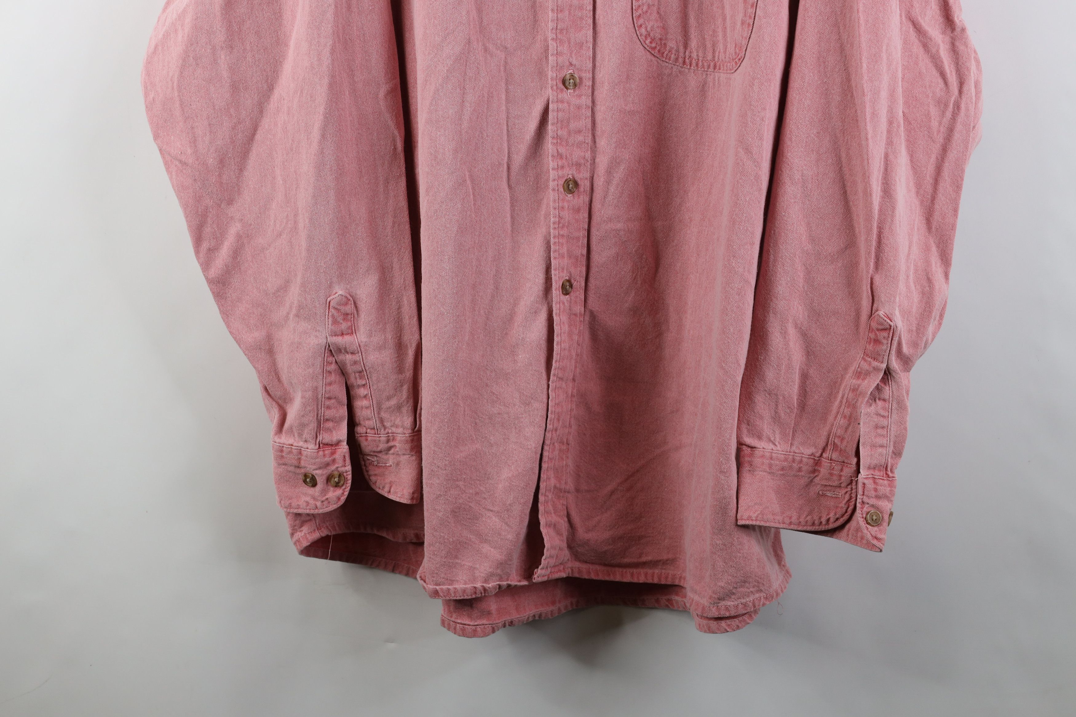 Vintage Vintage 90s Streetwear Stonewash Heavyweight Button Shirt Size US XXL / EU 58 / 5 - 3 Thumbnail