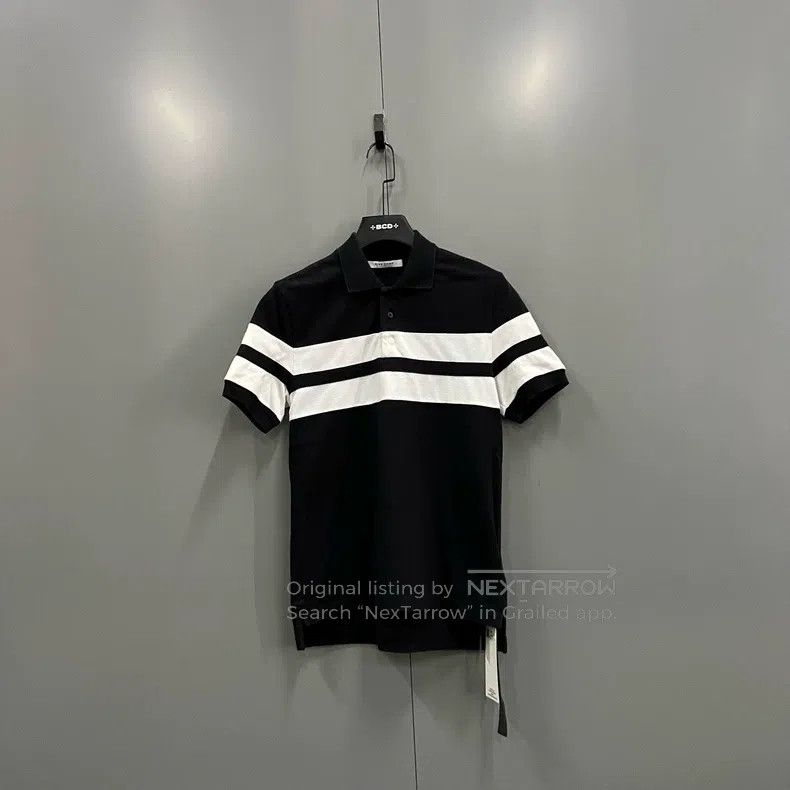 Givenchy Givenchy Black and White Patchwork Short Sleeve Polo Shirt Size US XS / EU 42 / 0 - 1 Thumbnail
