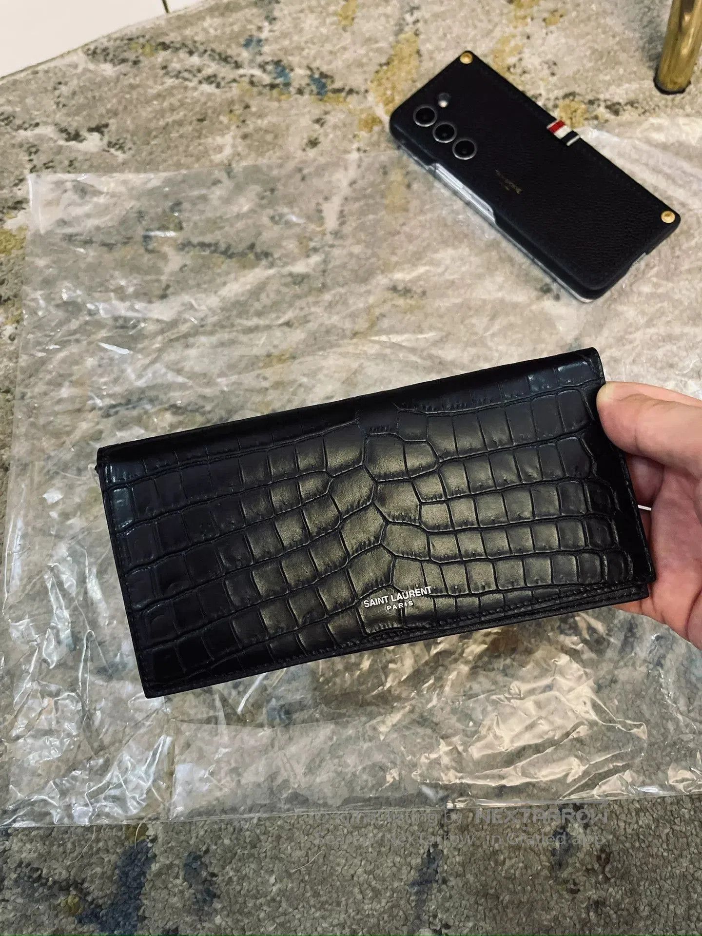 Yves Saint Laurent Saint Laurent Crocodile Long Wallet. Size ONE SIZE - 1 Thumbnail