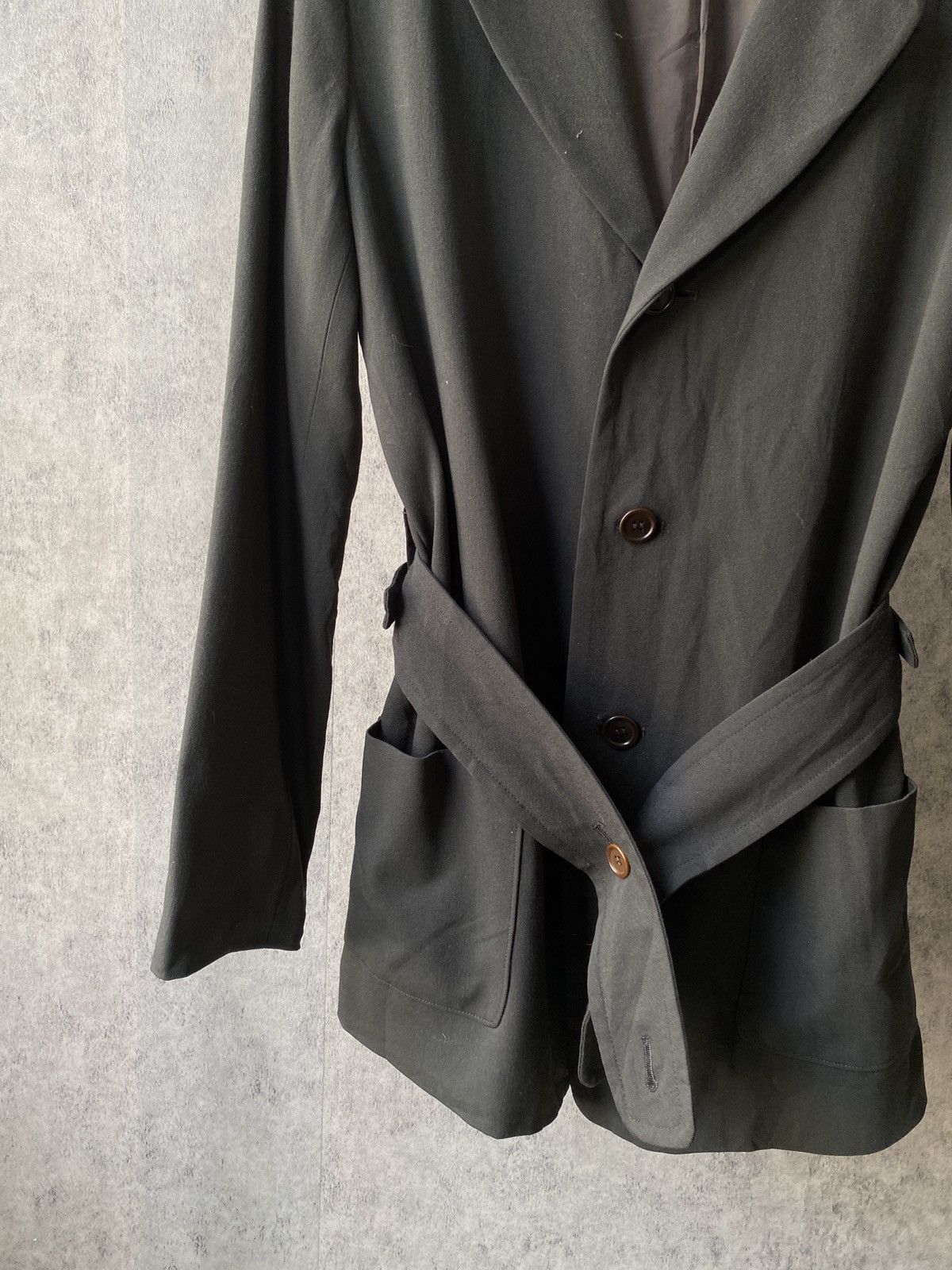 Yohji Yamamoto Vintage Y’s Yohji Yamamoto Belted Design Coat Dark Green Size US M / EU 48-50 / 2 - 4 Thumbnail