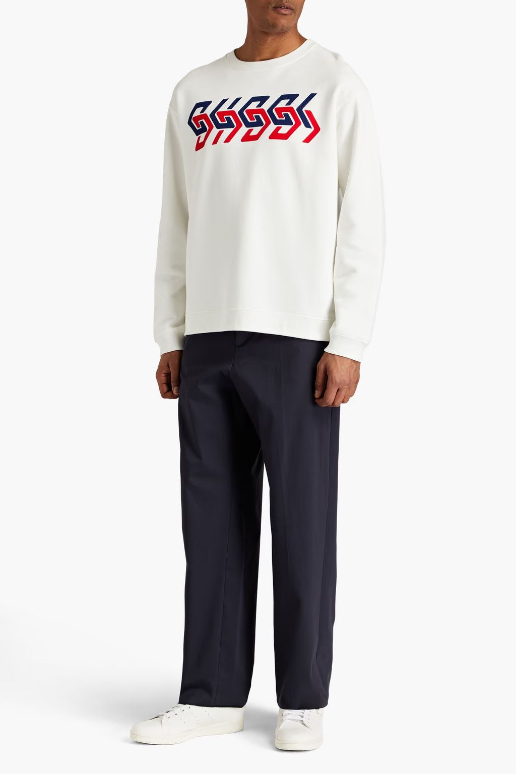 Gucci o1s1wg110225 Logo Print Sweatshirt in Off-White Size US L / EU 52-54 / 3 - 2 Thumbnail
