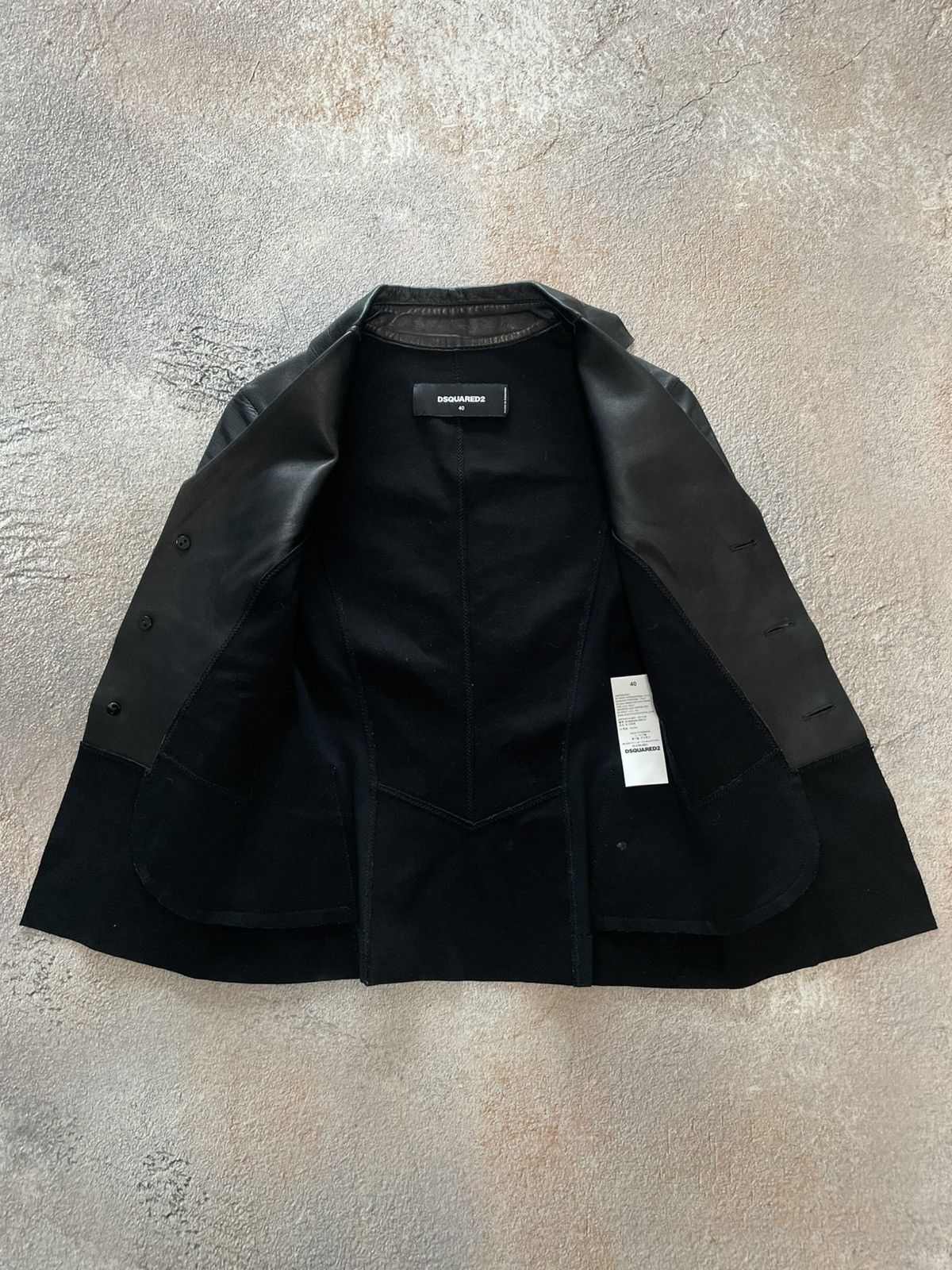 Dsquared2 Dsquared2 Black Leather Blazer Jacket Size S / US 4 / IT 40 - 5 Thumbnail