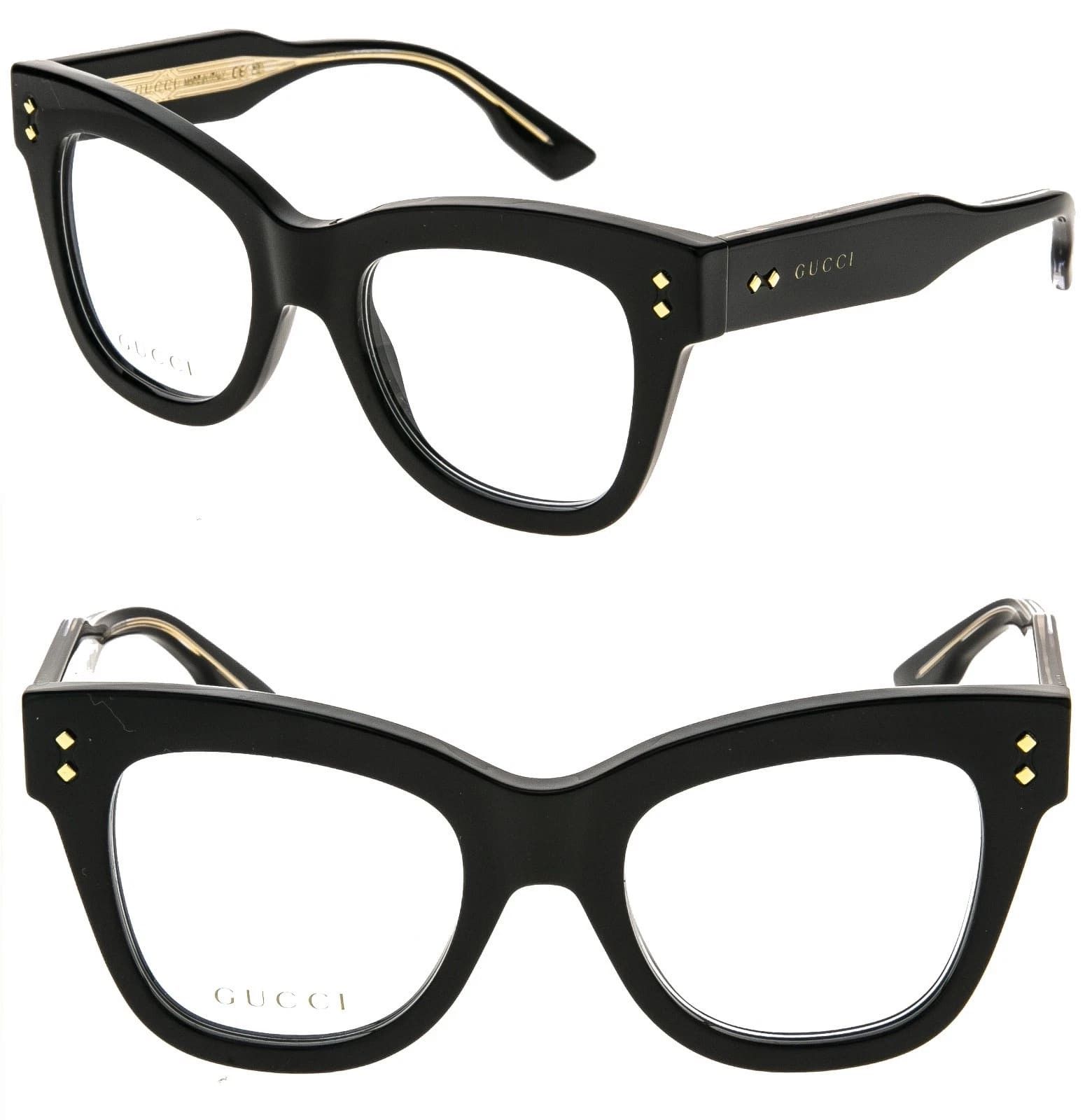 Gucci GUCCI GG1082O Authentic 1082 Black Pin Eyeglasses 001 Size ONE SIZE - 1 Thumbnail