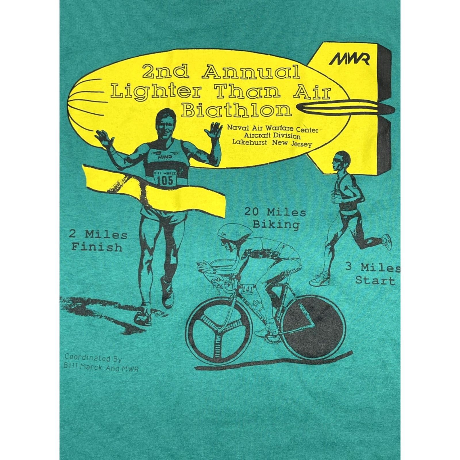Jerzees VINTAGE JERZEES 1992 USA Cycling Biathlon Marathon Graphic Tee Adult XL Green Sportswear Unisex Size US XL / EU 56 / 4 - 2 Thumbnail