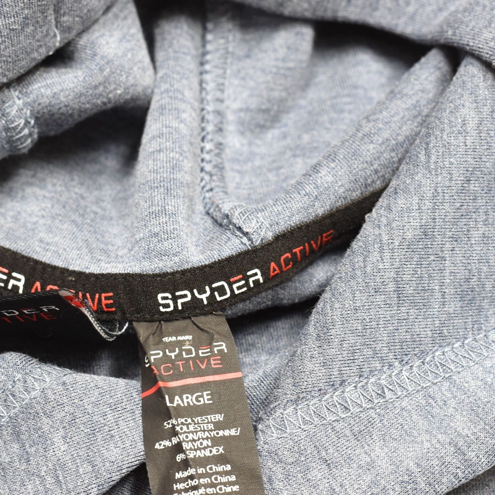 Spyder Spyder Active Men's Pullover Hoodie Sweater Polyester Blue Size L Pockets Solid Size US L / EU 52-54 / 3 - 7 Thumbnail