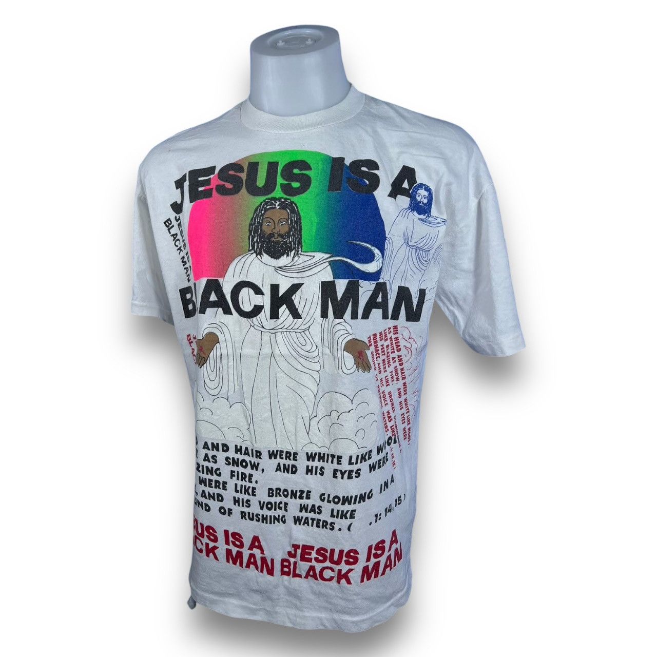 Rap Tees × Vintage Jesus Is A Black Man Vinatge Bootleg 90s T-Shirt Rap tee Size US XL / EU 56 / 4 - 5 Thumbnail
