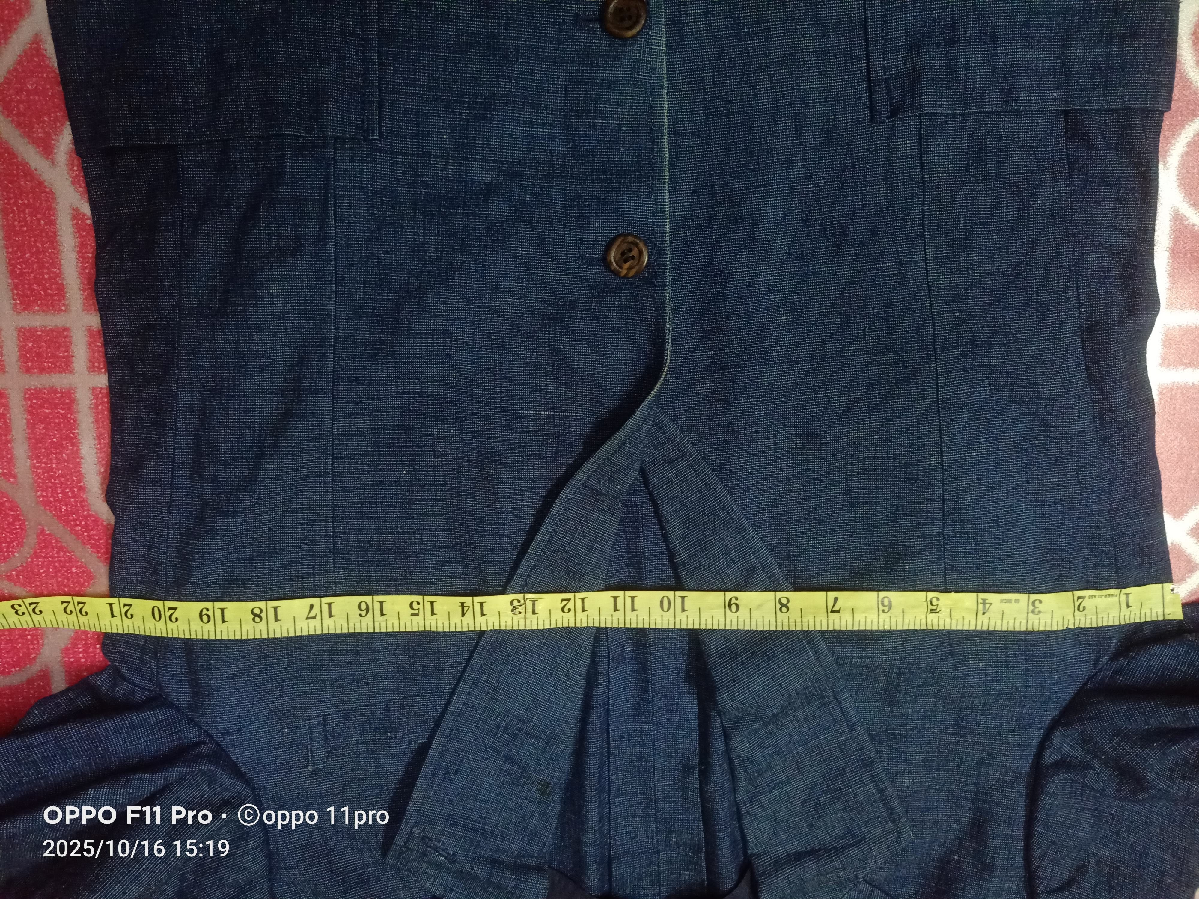 Japanese Brand Sasakura Genisho Blazers Denim Fabric Size 40R - 3 Thumbnail