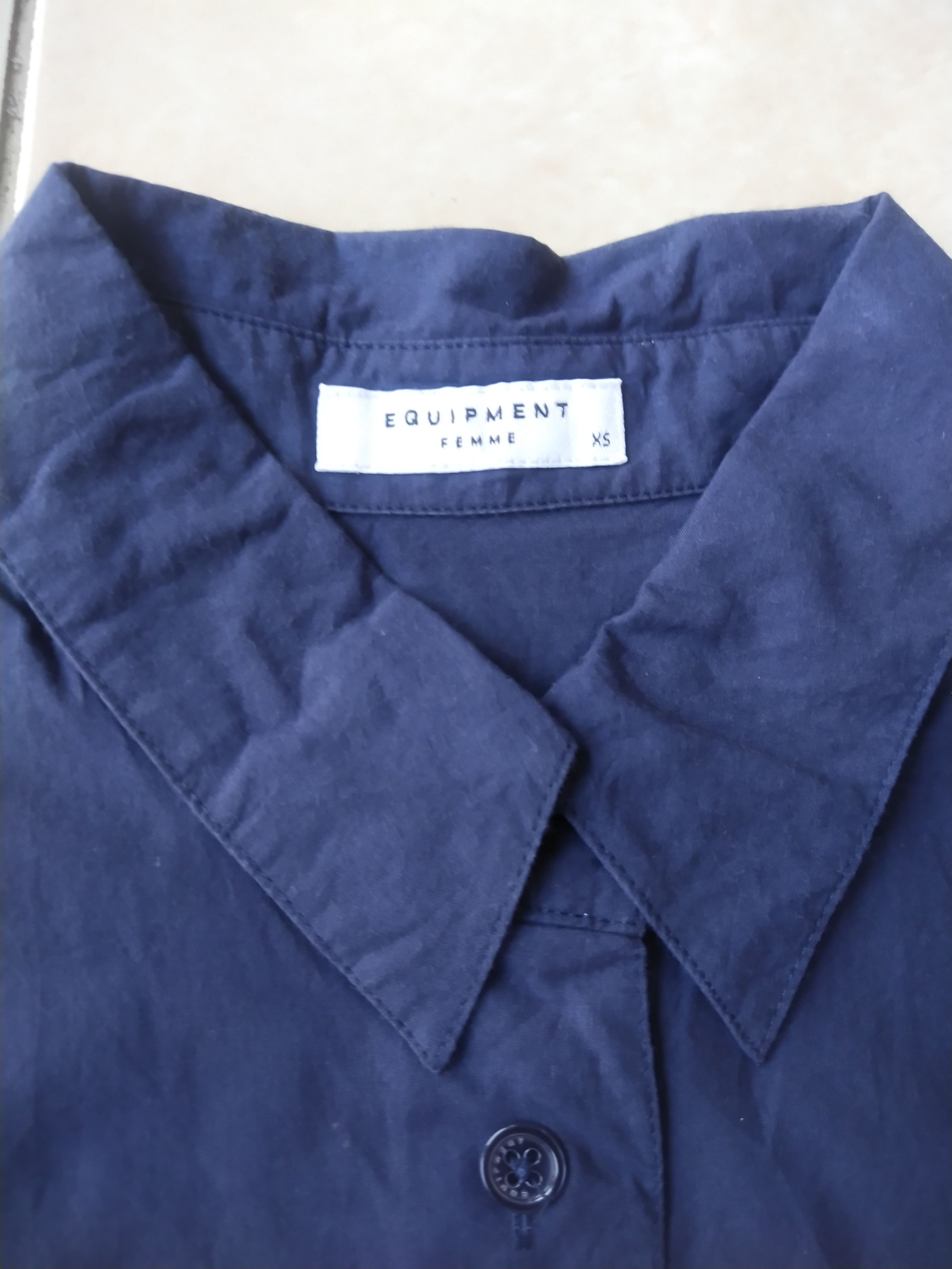 Equipment Equipment Femme Sleeveless Button Shirt Navy Utility Blouse Size XS / US 0-2 / IT 36-38 - 4 Thumbnail