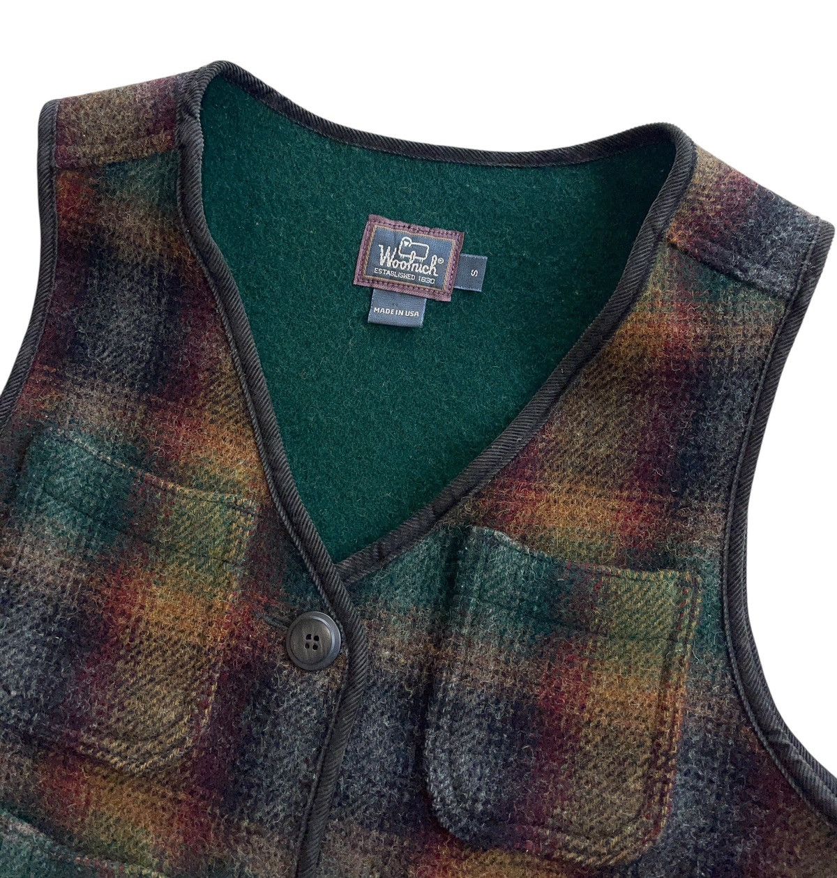 Woolrich Woolen Mills 90s Woolrich Plaid Wool Blend Gilet Vest Size US S / EU 44-46 / 1 - 4 Thumbnail