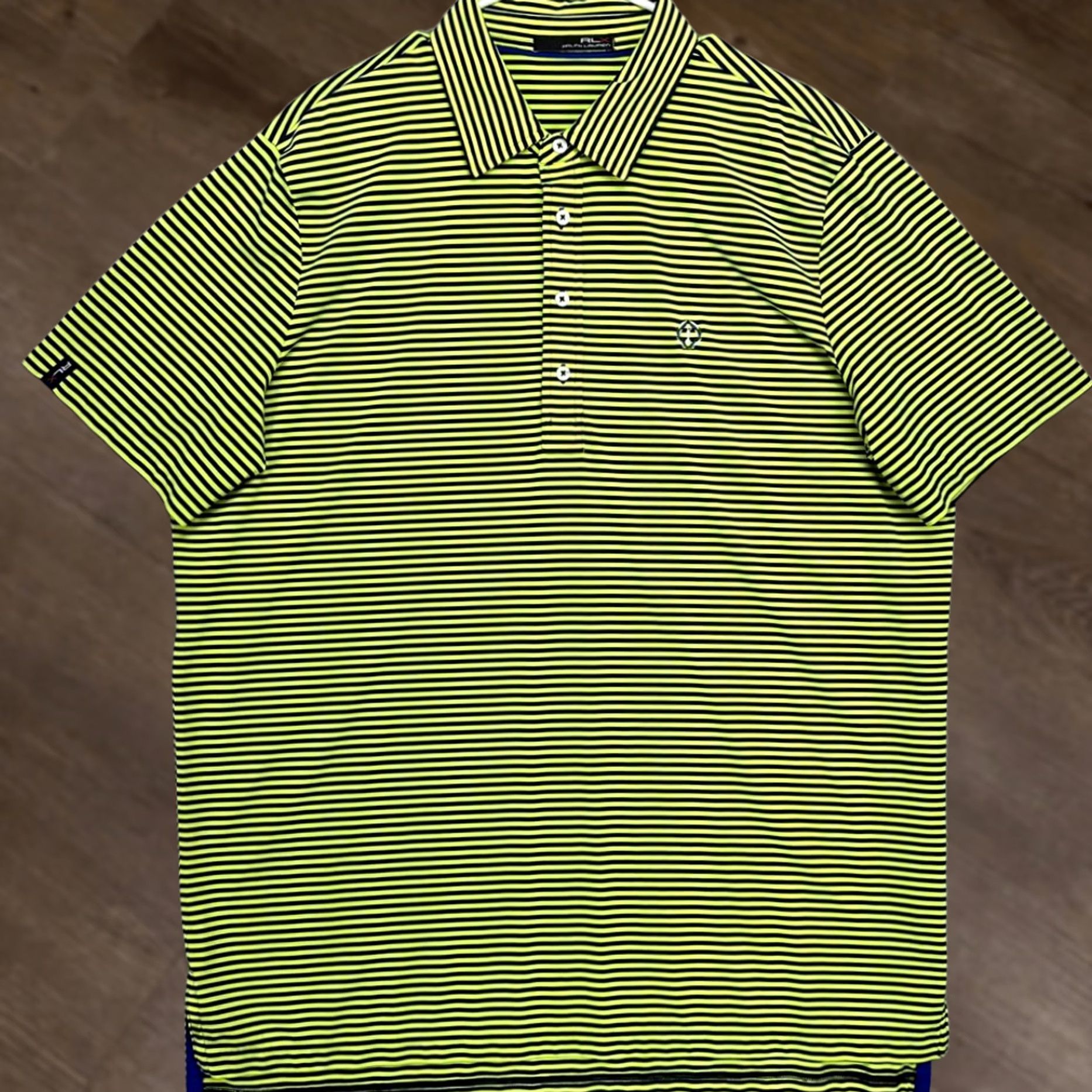 RLX Ralph Lauren VINTAGE The Memorial RLX Ralph Lauren Polo Shirt Mens XL Neon Green Stripe Golf Rugby Size US XL / EU 56 / 4 - 1 Thumbnail