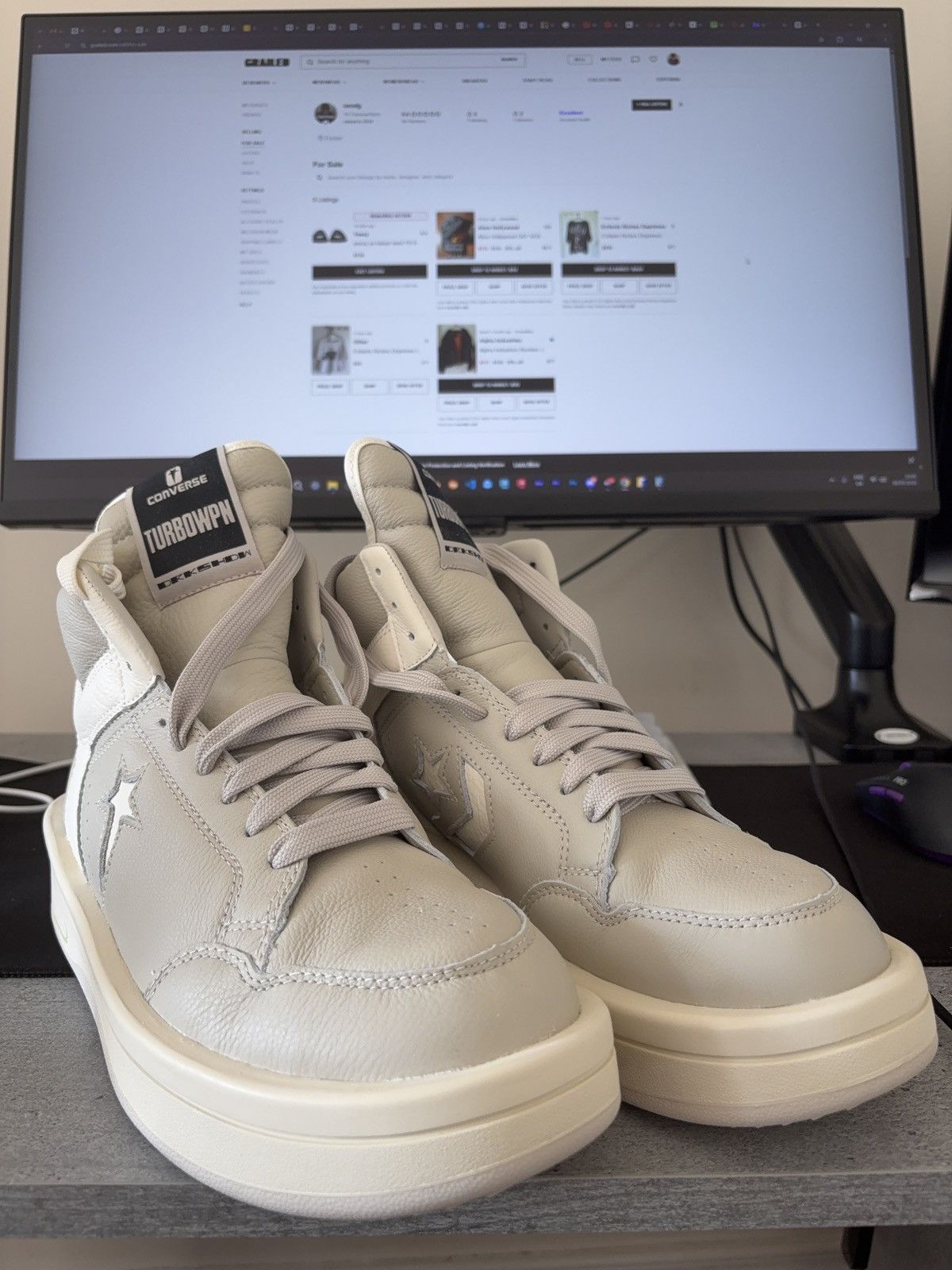 Rick Owens Rick Owens X Converse TURBOWPN Size US 9 / EU 42 - 1 Thumbnail