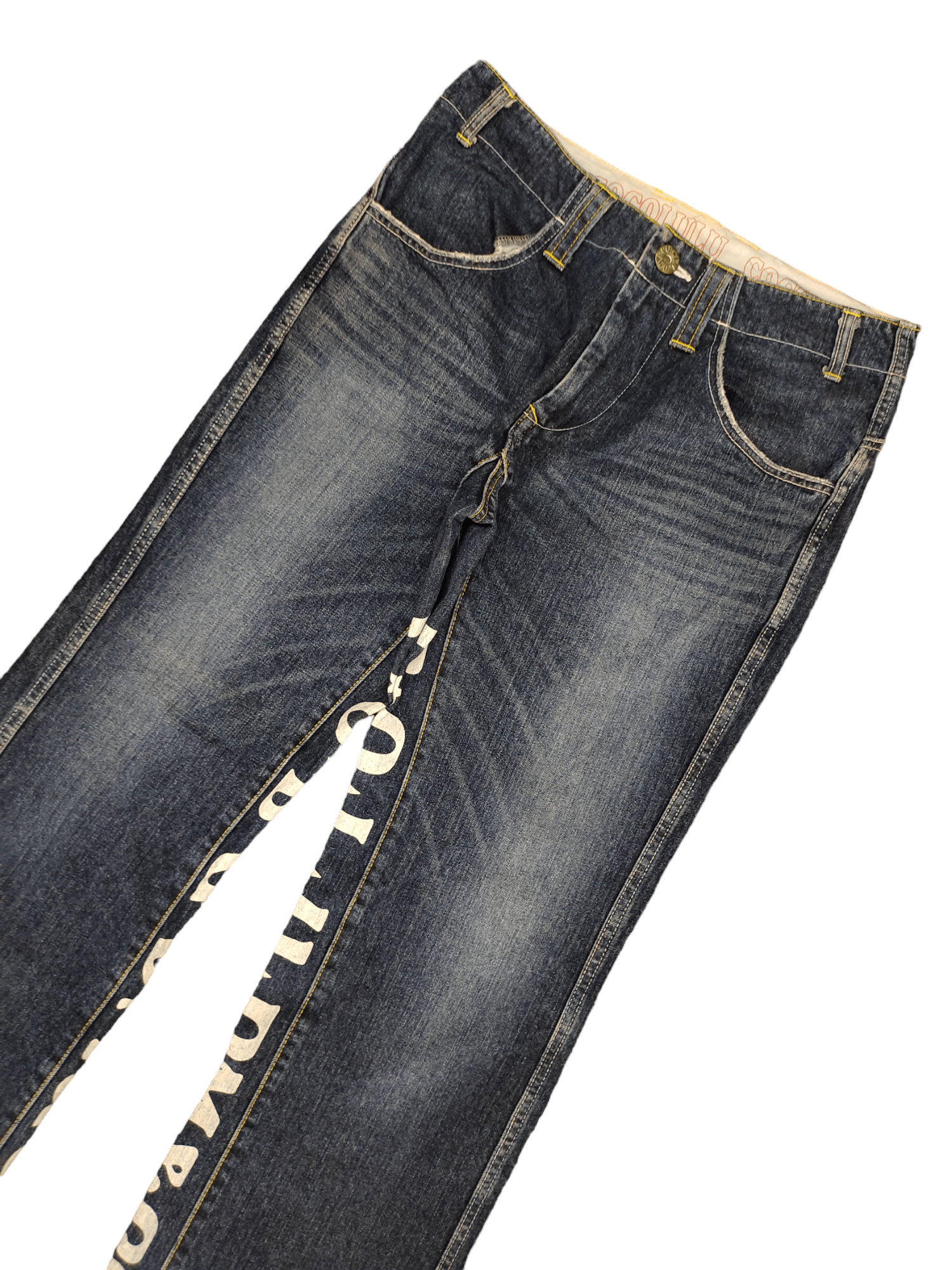 Comme des Garcons × Undercover Loose Jeans Cocolulu Spell Out Wide Leg Denim Y2k Jnco Size US 31 - 5 Thumbnail