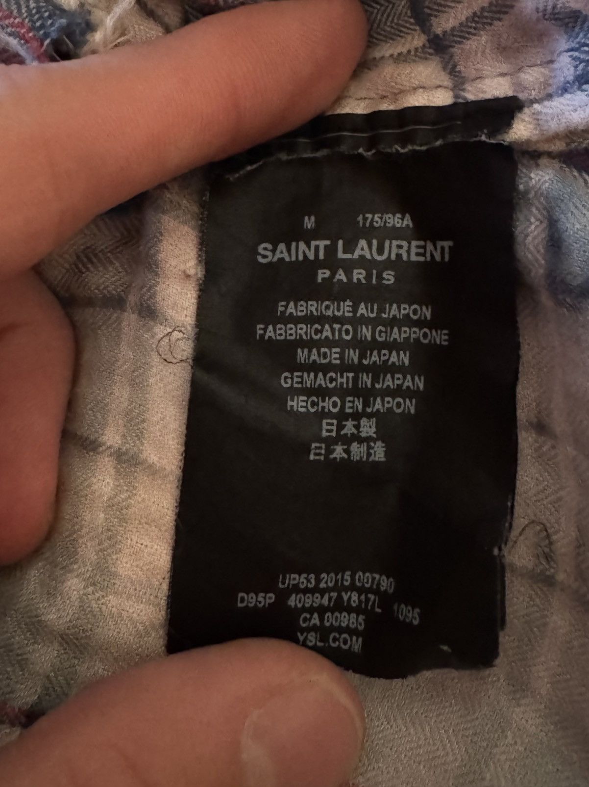Saint Laurent Paris Saint Laurent Bleach Shirt Size US M / EU 48-50 / 2 - 4 Thumbnail