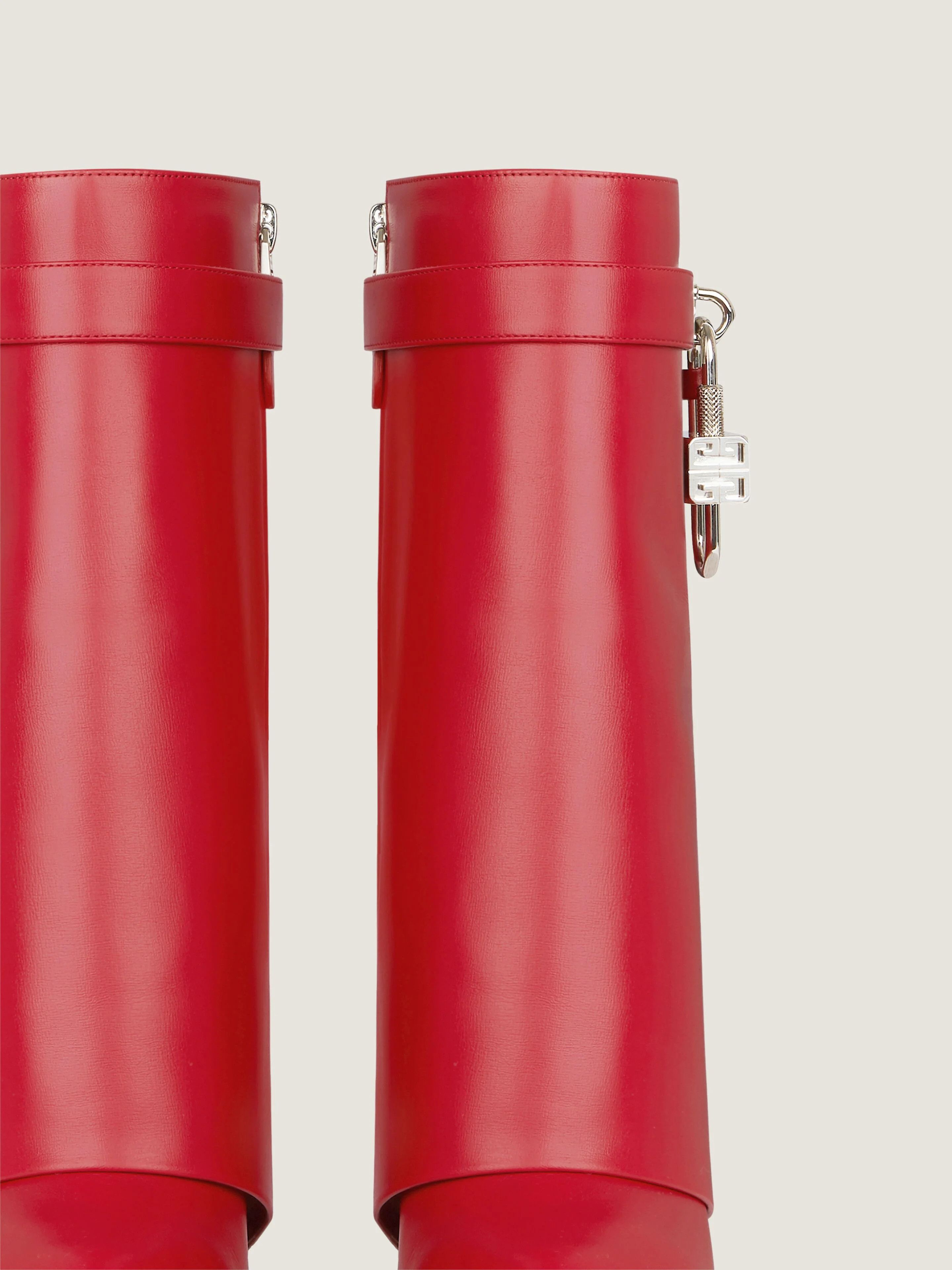 Givenchy o1w1db10326 Shark Lock 90mm Ankle Boots in Red Size US 8 / IT 38 - 5 Thumbnail