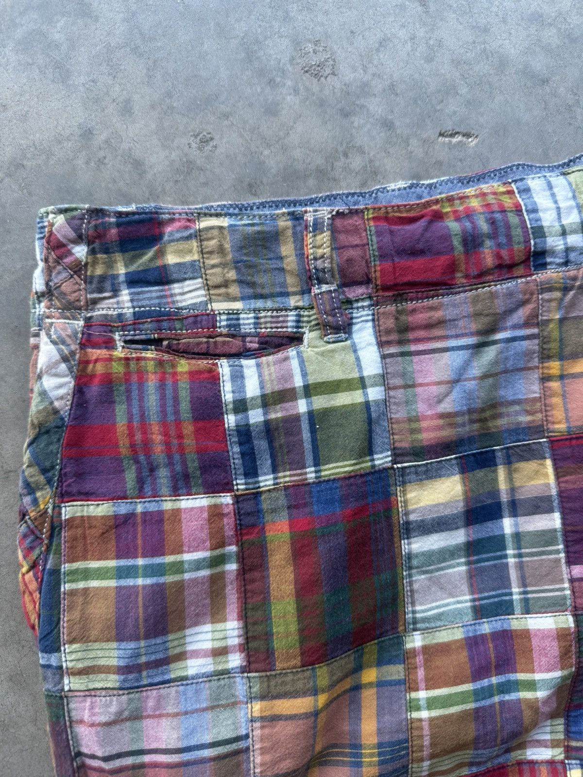 Polo Ralph Lauren Vintage Polo Ralph Lauren Plaid Patchwork Shorts Size US 40 / EU 56 - 2 Thumbnail