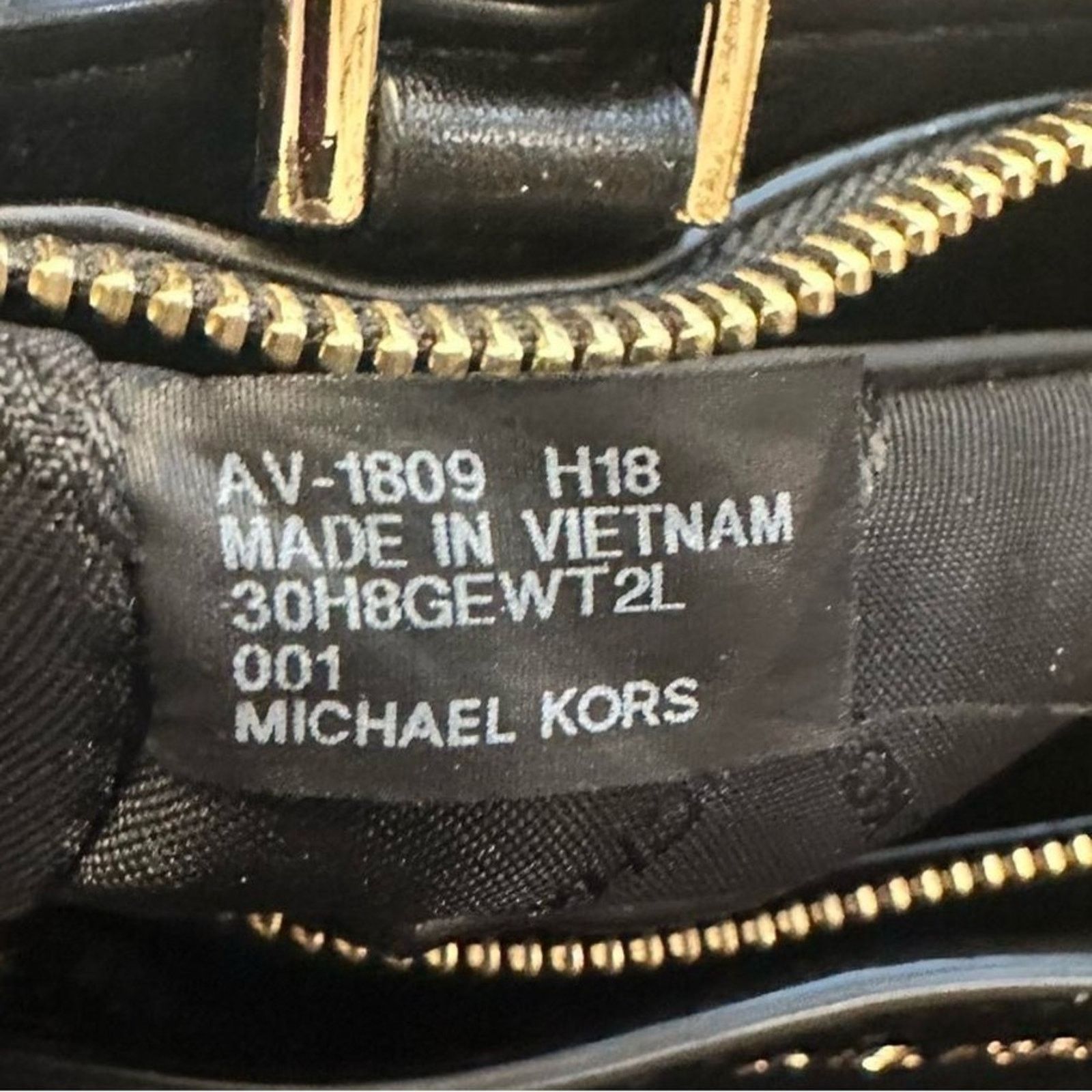 Michael Kors Michael Kors black Amelia AV1809 top zip medium bag Size ONE SIZE - 5 Thumbnail