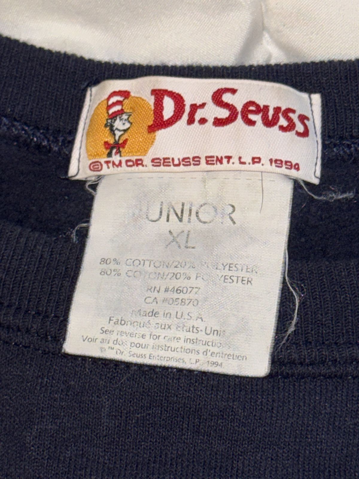 Vintage 94 Dr Seuss Christmas Wreath Sweatshirt JUNIOR XL Size US S / EU 44-46 / 1 - 4 Thumbnail
