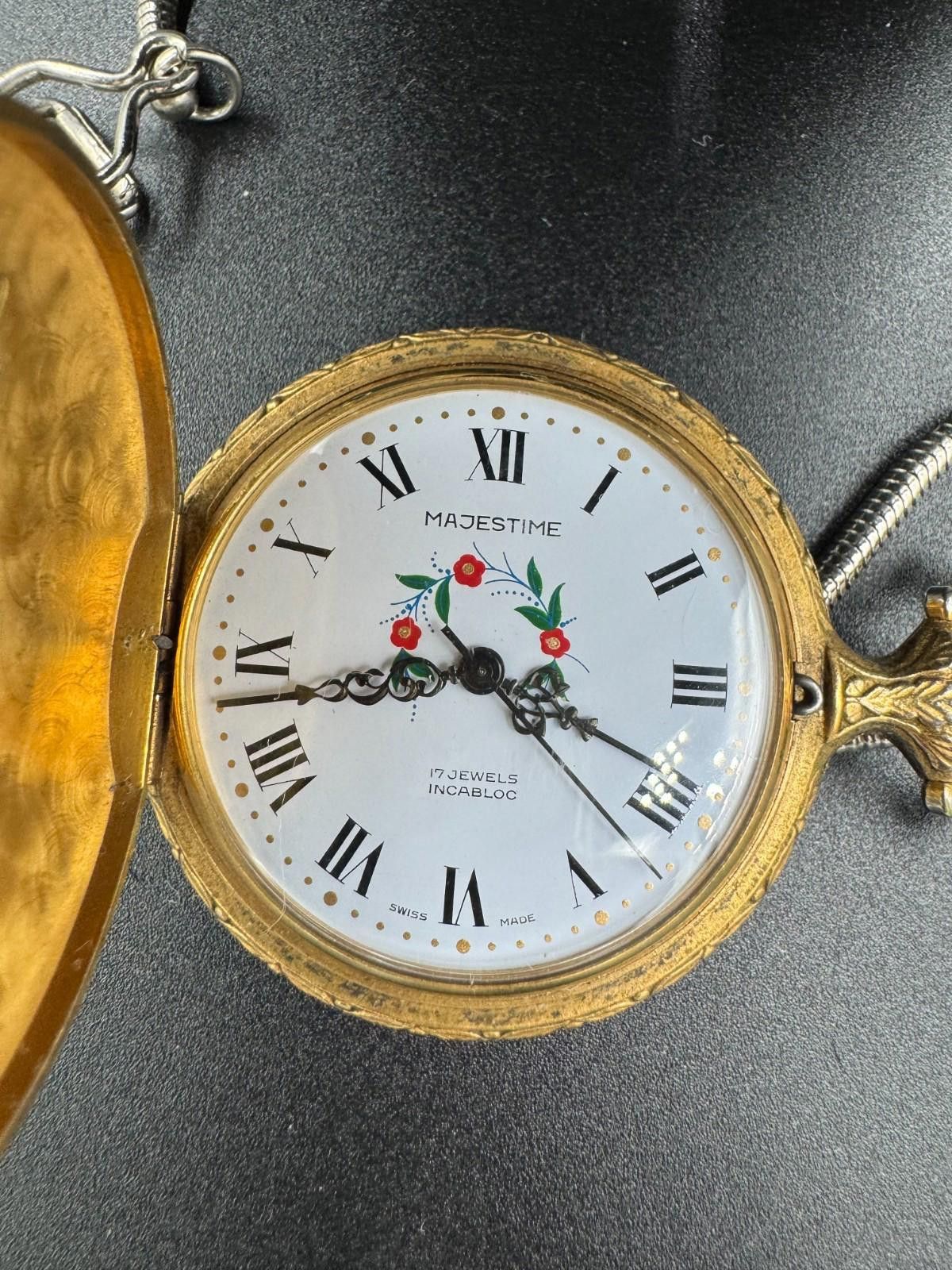 Majestic Vintage Majestime Swiss 17 Jewels Incabloc Deer Hunter Pocke Size ONE SIZE - 6 Thumbnail