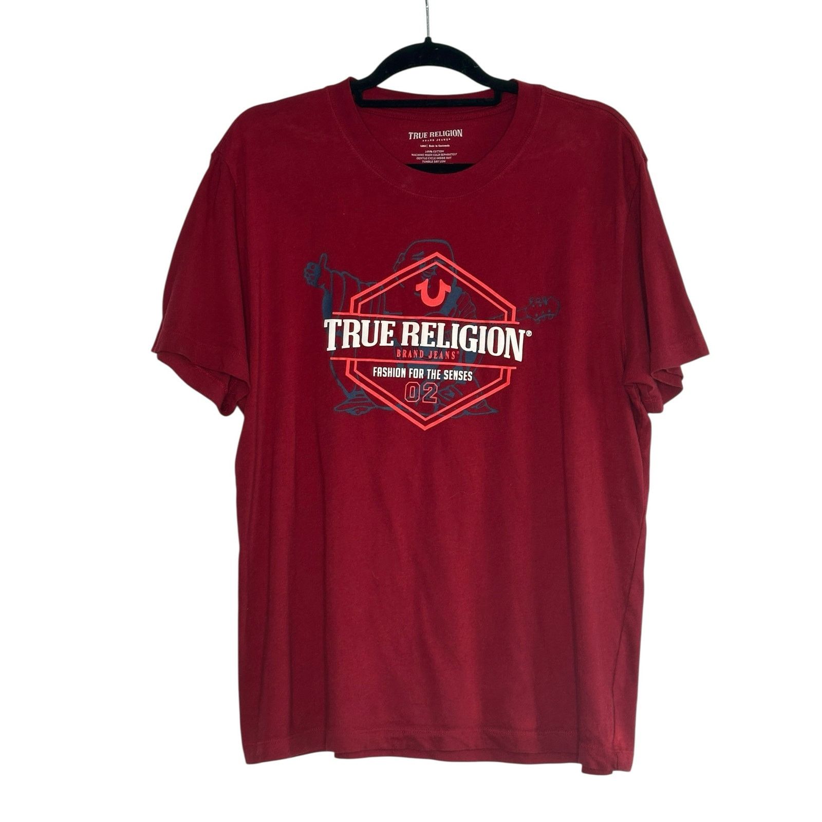 True Religion True Religion burgundy red short sleeves t shirt size Large Size US L / EU 52-54 / 3 - 6 Thumbnail